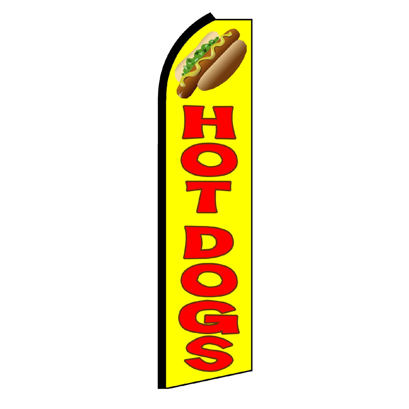 HOT DOGS Advertising Flutter Feather Sign Swooper Banner Flag Only