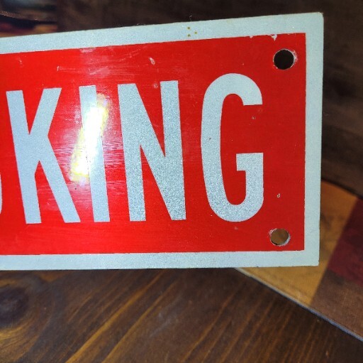 No Smoking Sign Heavy Gauge Aluminum. **Refund On Any Shipping Overages**