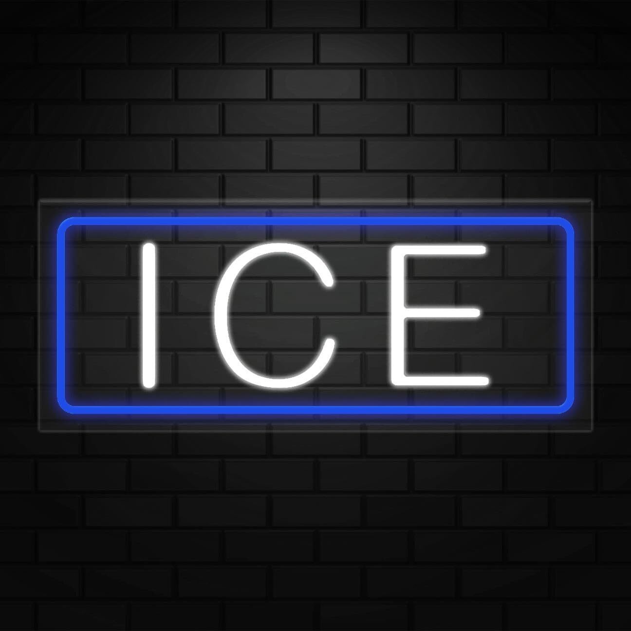 Ice Neon Sign for Retail Displays | LED Flex Neon | 24″W x 10″H x 1″D