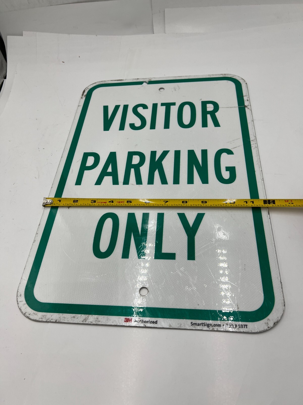 (QTY 3) SmartSign 1B7T Visitor Parking Only Sign 12 x 18″ 3M Engineer Reflective