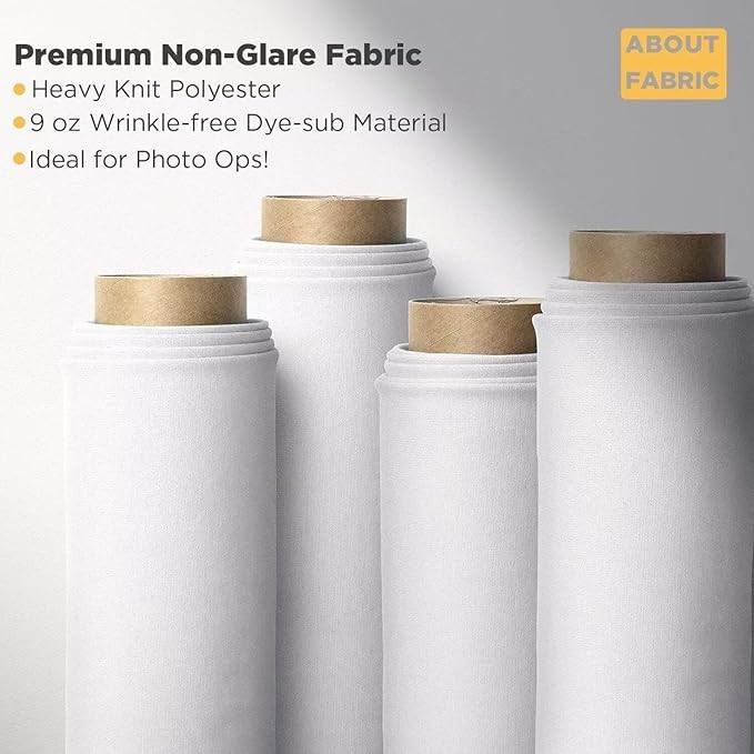 Custom Backdrop with Stand | Made in USA | Non-Glare Fabric | Heavy-Duty Alumi