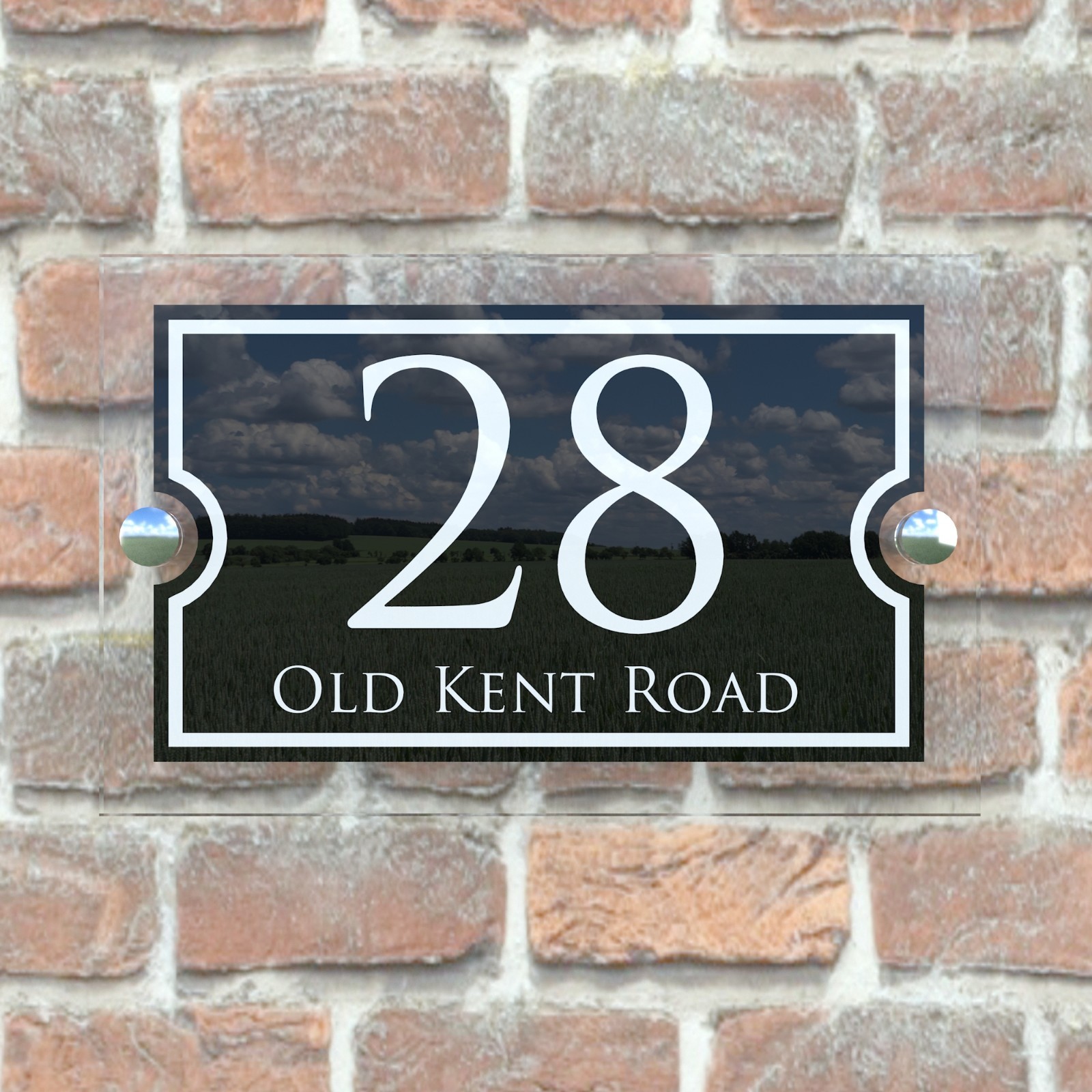 Modern House Signs Plaques Door Numbers 1 – 999 Personalised Name Plate