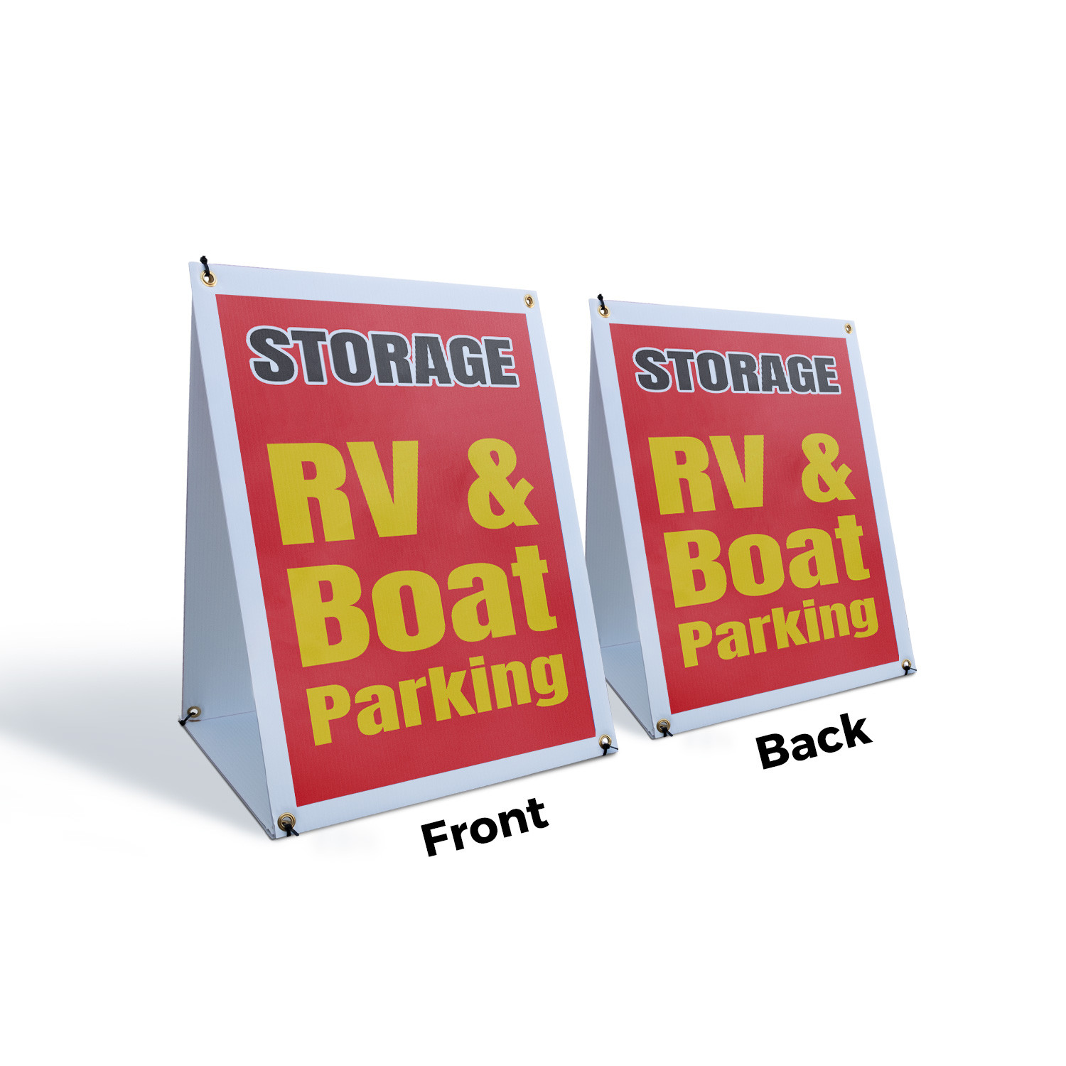 Storage RV And Boat Parking A-Frame Sidewalk Sign Secure Reliable Facilities
