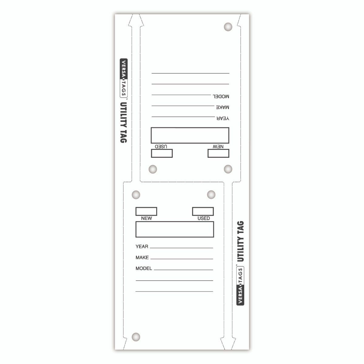 UTILITY TAGS OUTDOOR LABELING WATERPROOF 200 PER BOX CAR LOT AUTO DEALERSHIP