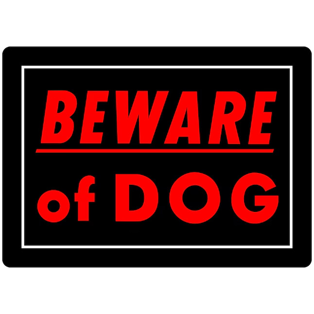 Hillman Sign Center Beware of Dog 10-in x 14-in Aluminum Pet Sign
