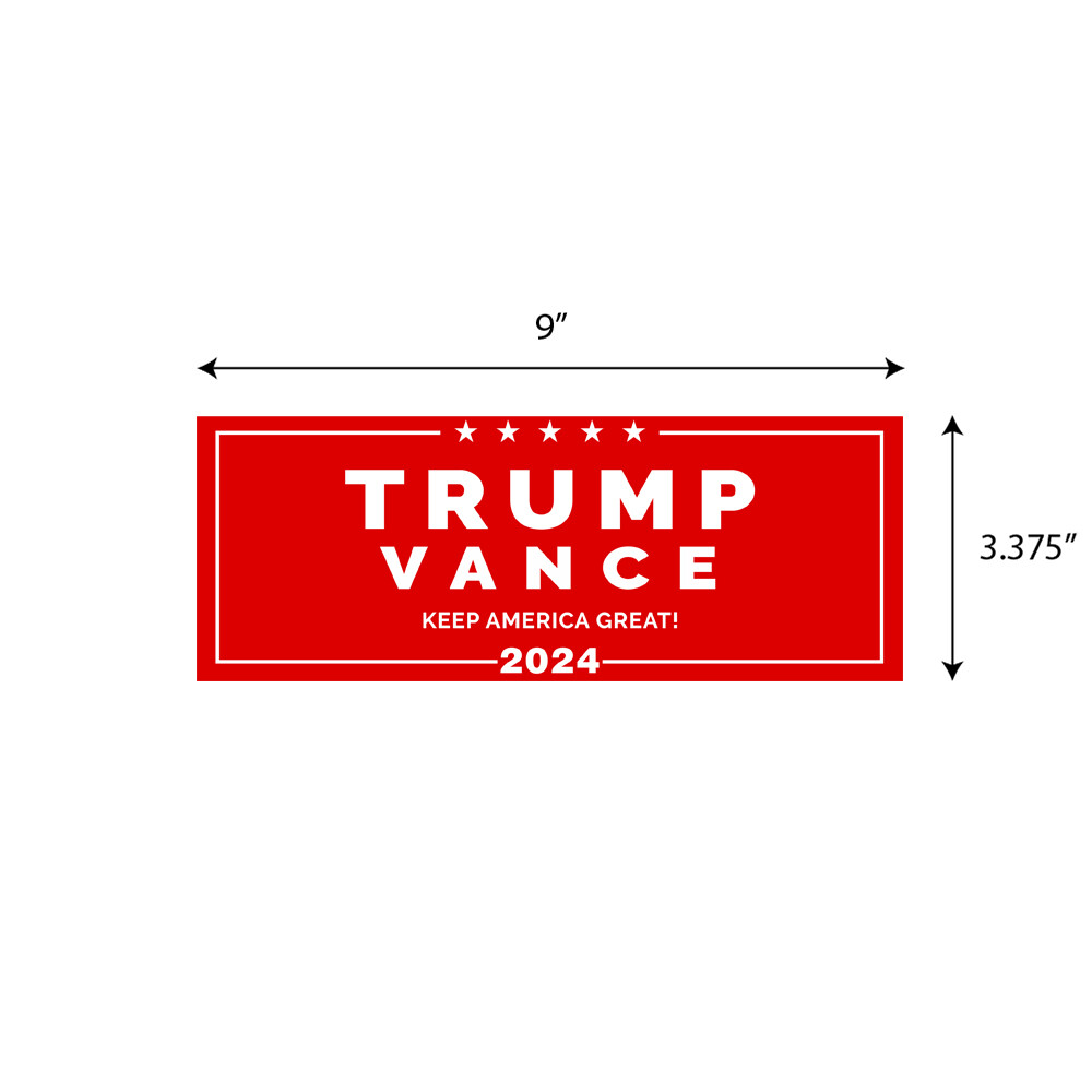 TRUMP VANCE 2024 MAGA Bumper Sticker Decal Graphic Election BS0569