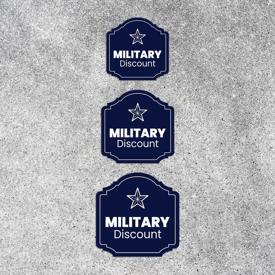 Heritage Plus Military Discount Wall or Door Sign | General Public Signage