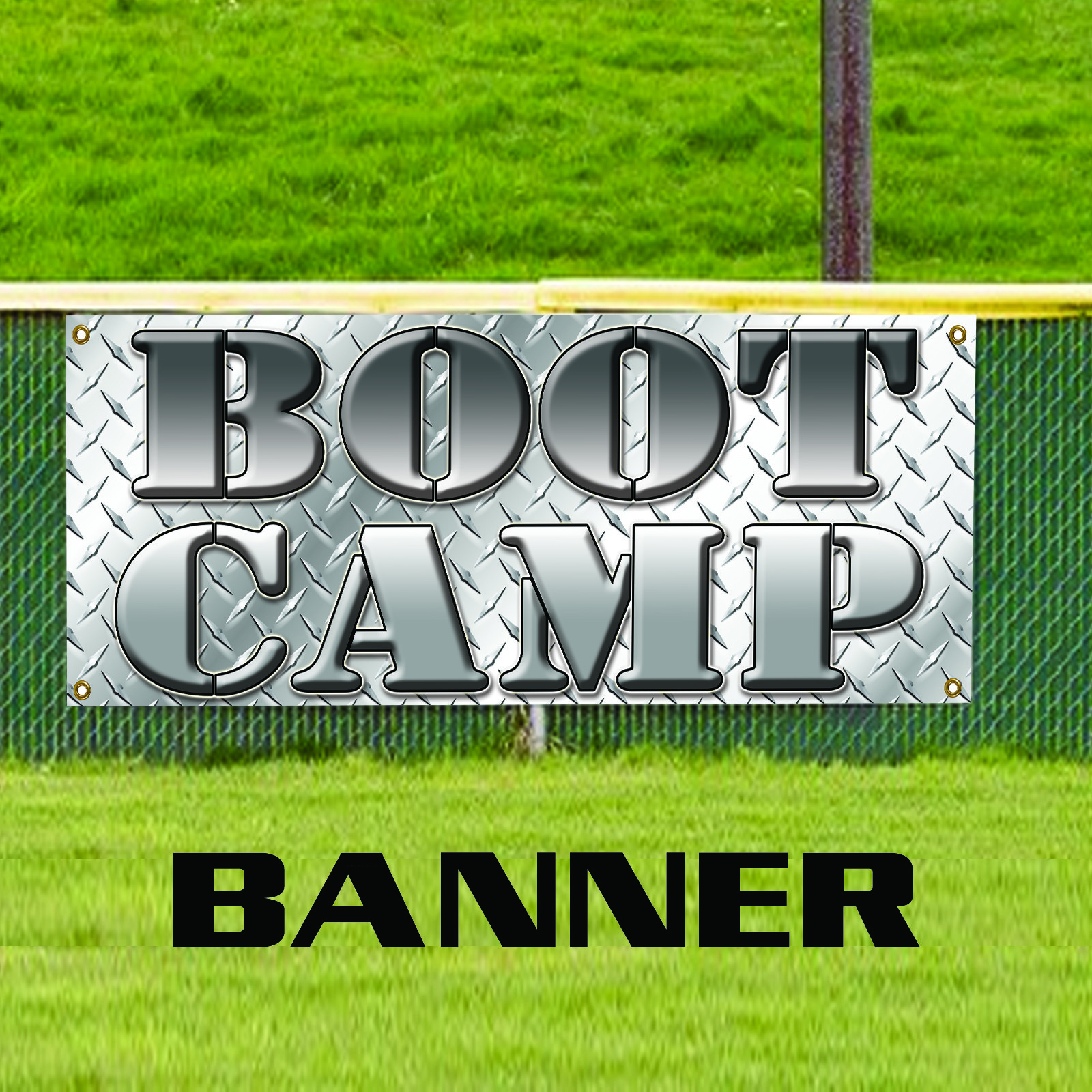 Boot Camp Black And White Advertising Vinyl Banner Sign