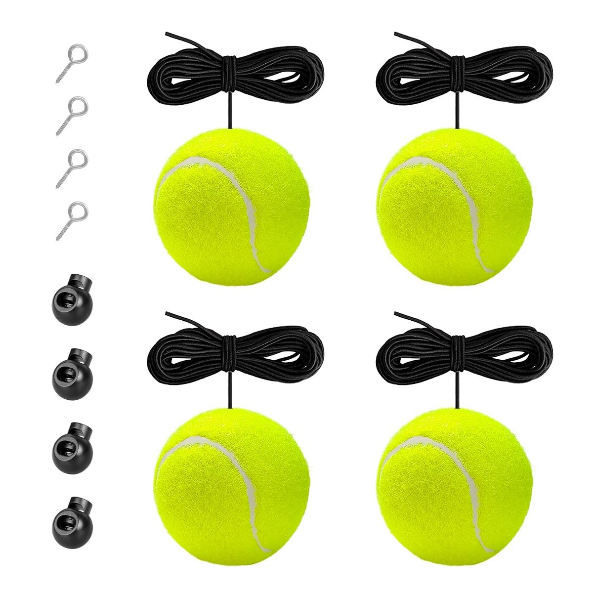 BWBWND 4 PCS Garage Parking Aid Ball, Retracting Tennis Ball 4PCS