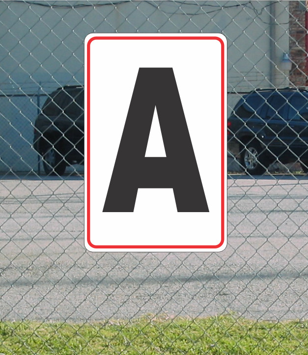 Letter A Metal Sign for Building Street Road Parking Lot Highway Hwy 12″x18″