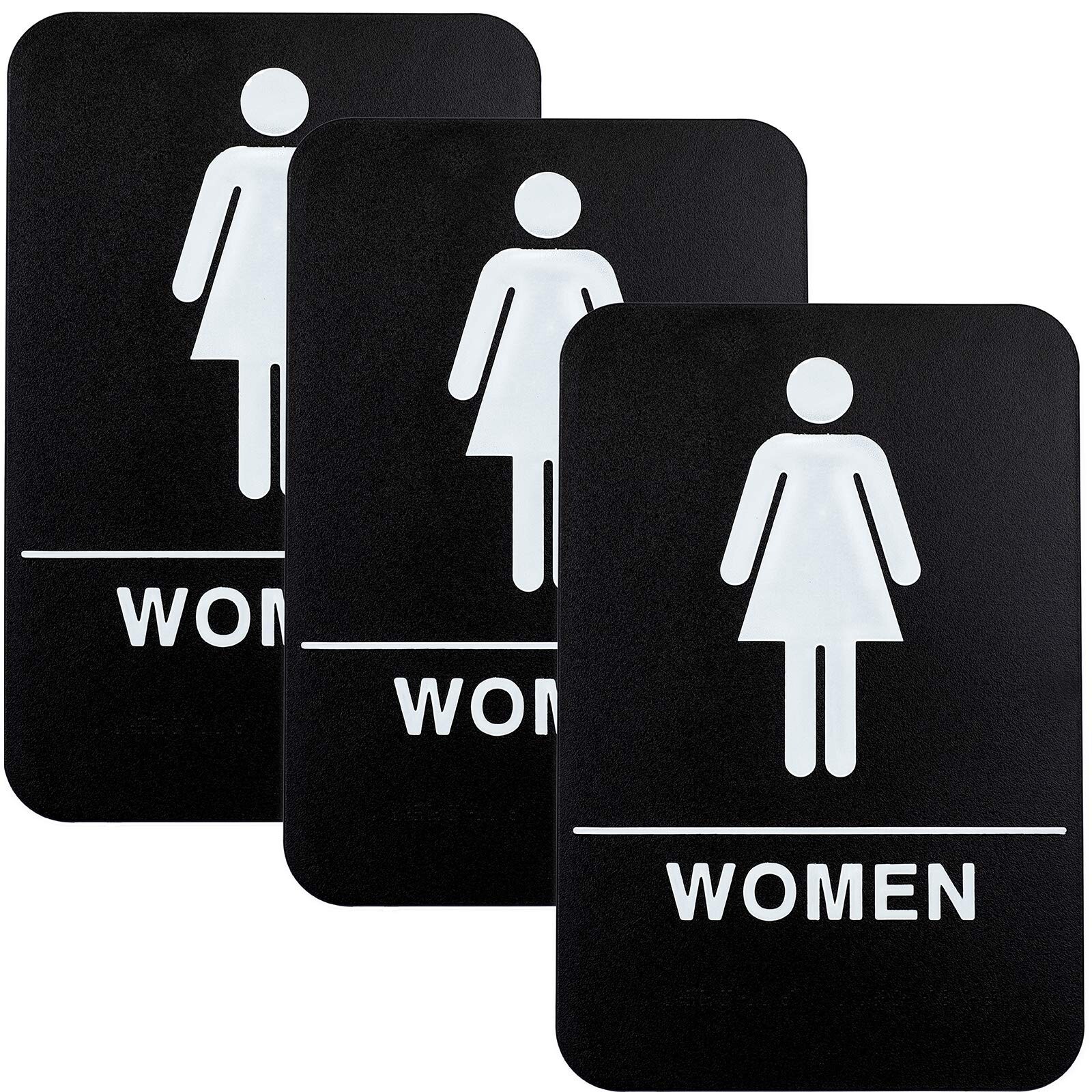 Excello Global Products Plastic Restroom Sign: Easy to Mount with Braille (AD…