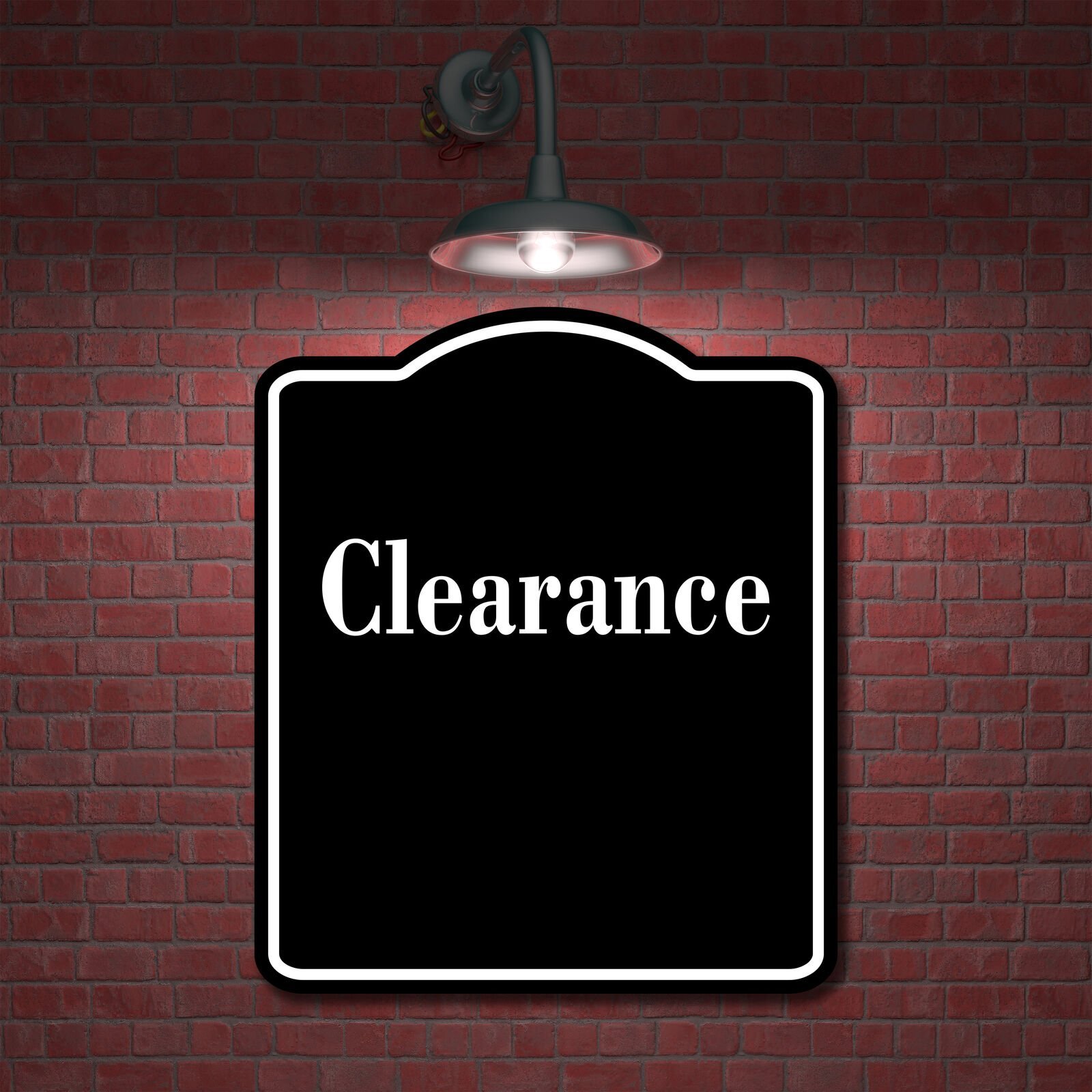 Clearance Elegant BLACK Aluminum Composite Sign