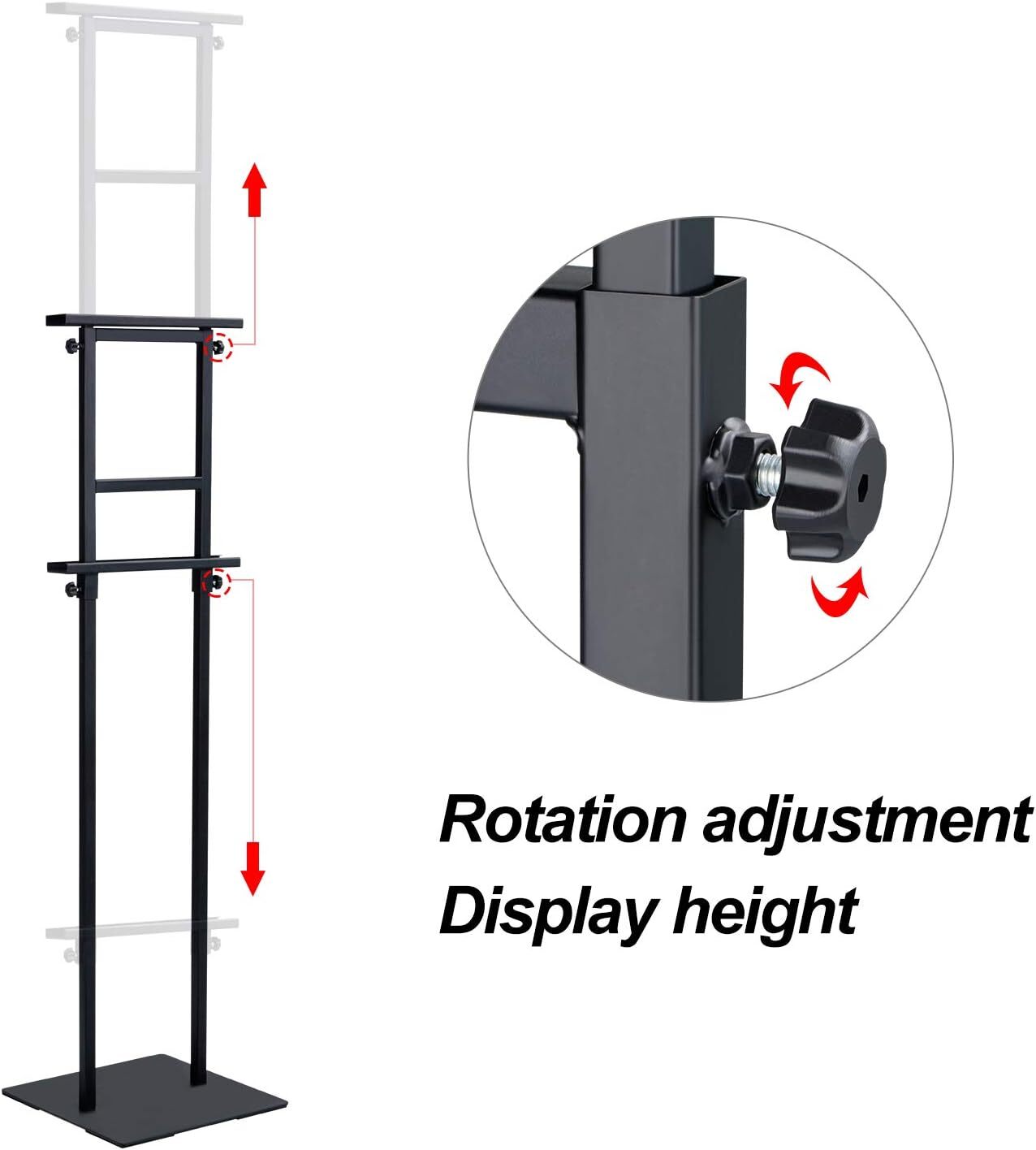 Heavy Duty Poster Stand with Non-Slip Mat Base, Adjustable Pedestal Sign Stand