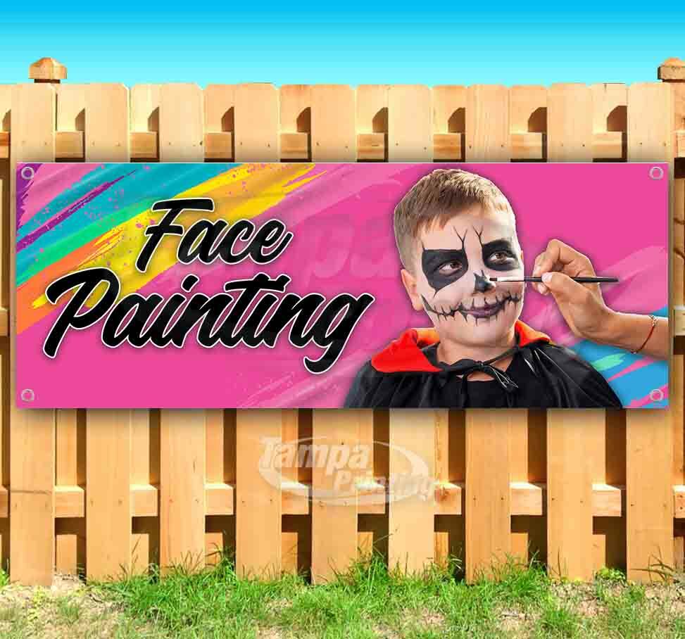 FACE PAINTING Advertising Vinyl Banner Flag Sign Many Sizes Available USA PARTY