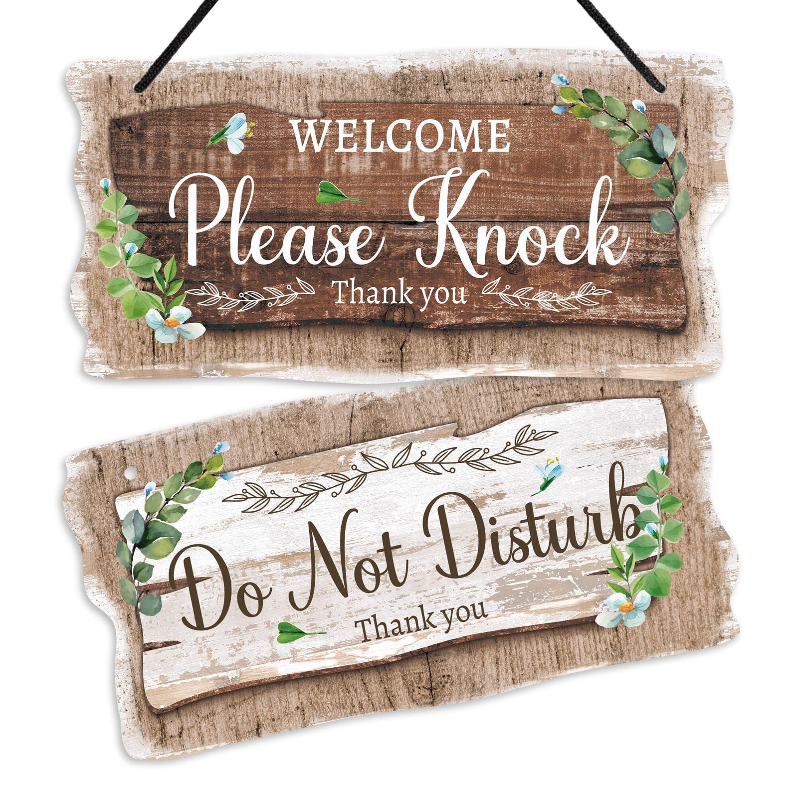 Welcome Please Knock Office Door Signs, PVC Do Not Disturb Door Hanger Sign, …