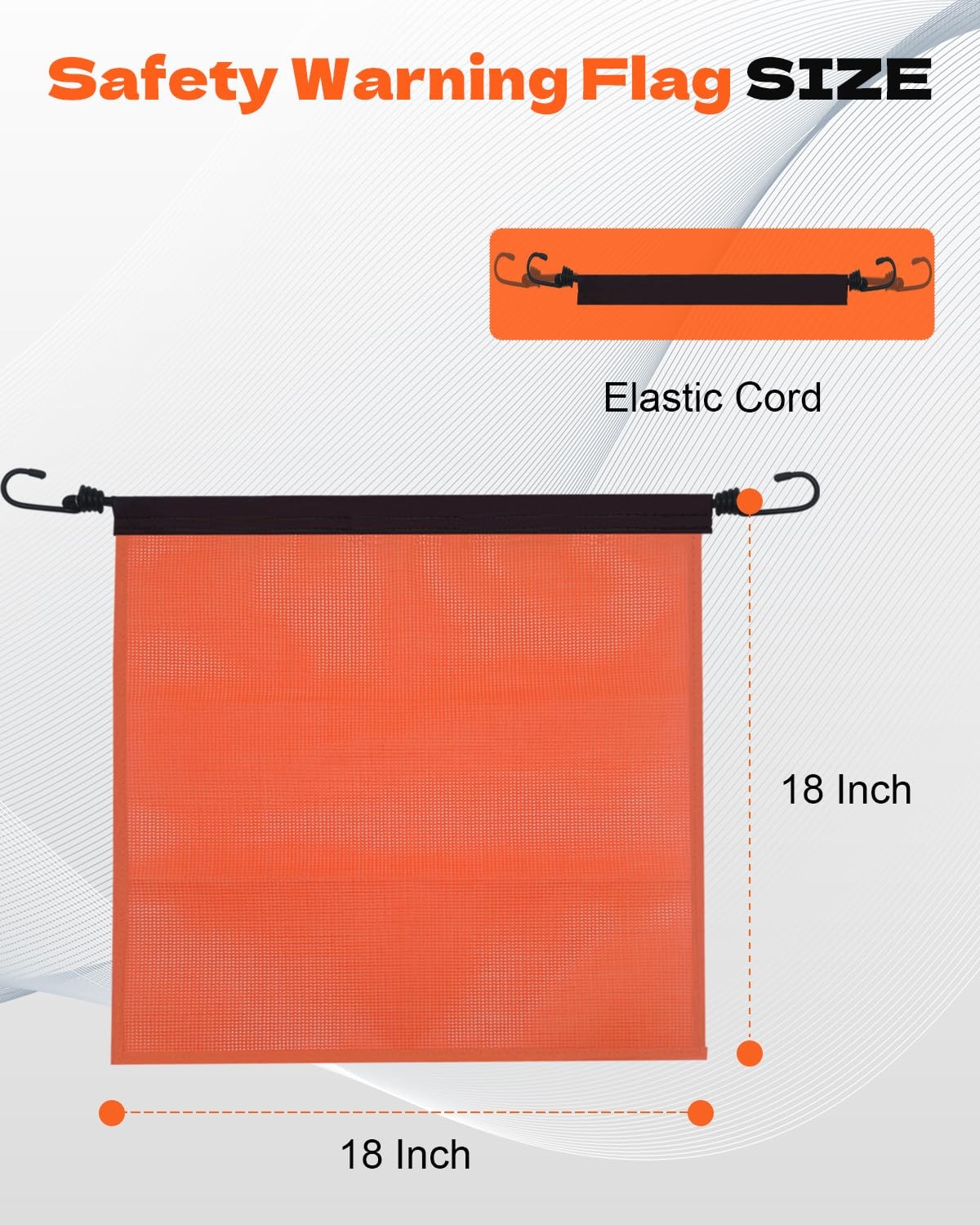 Safety Flags for Trucks, Bright Orange Mesh Oversized Load Flag 18 x 18 Inch …
