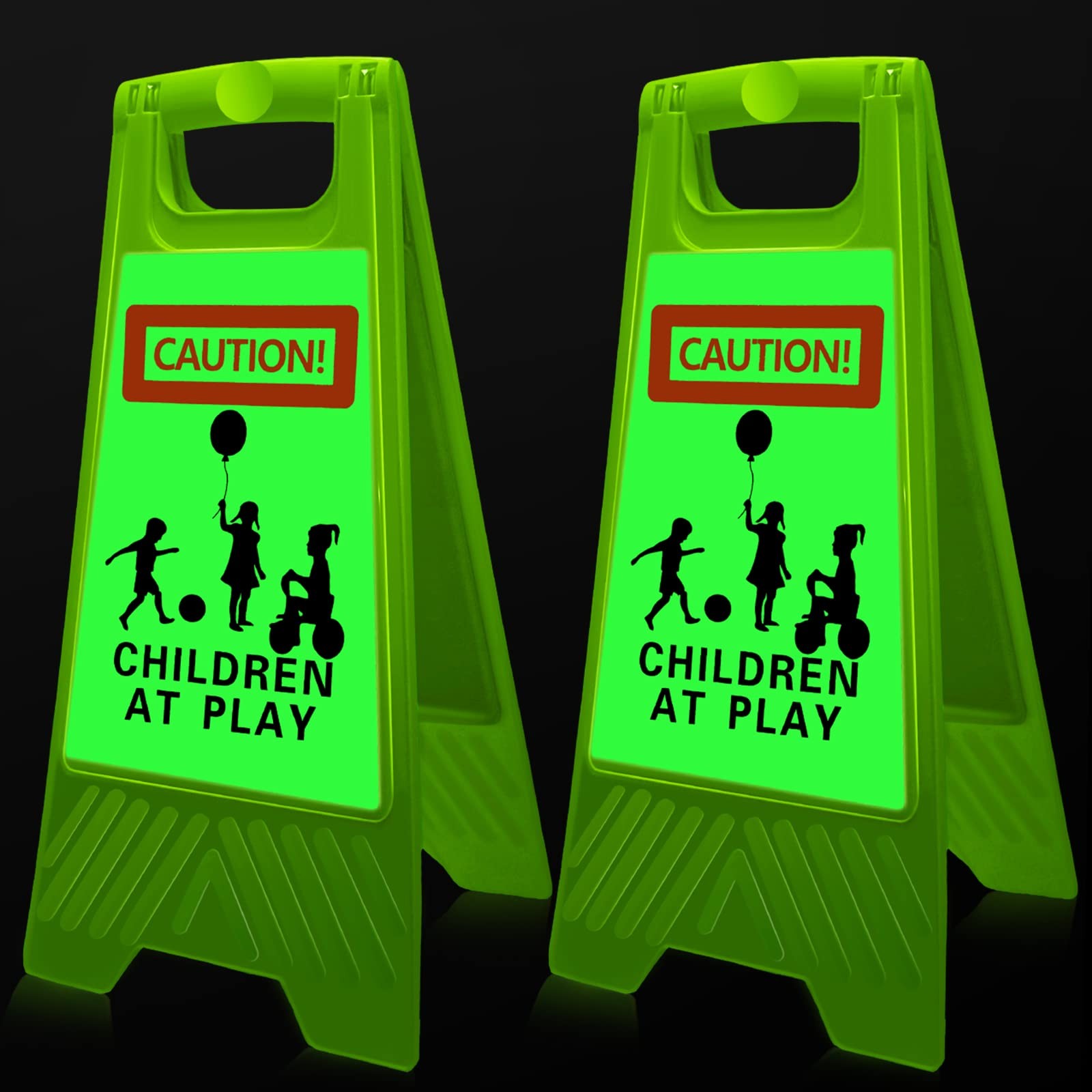 2 Pieces Reflective Kids Playing Sign for Street Slow Down Kids at Play Sign …