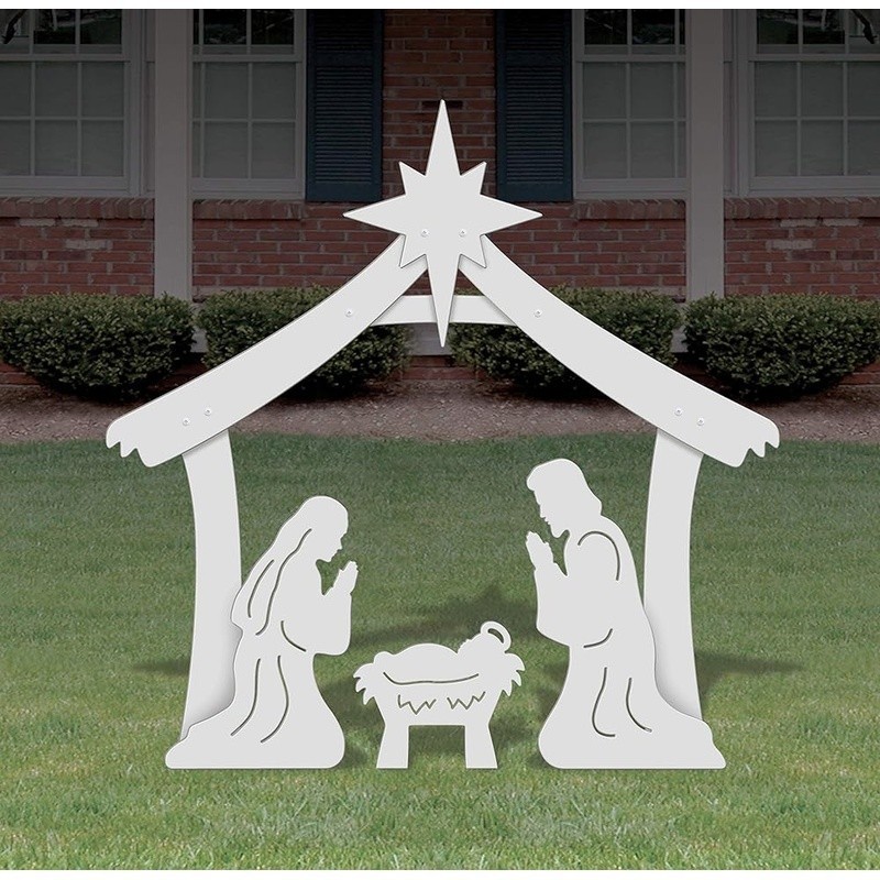 Waterproof PVC Religious Decor Durable Outdoor Sign Easy Assembly USA Made