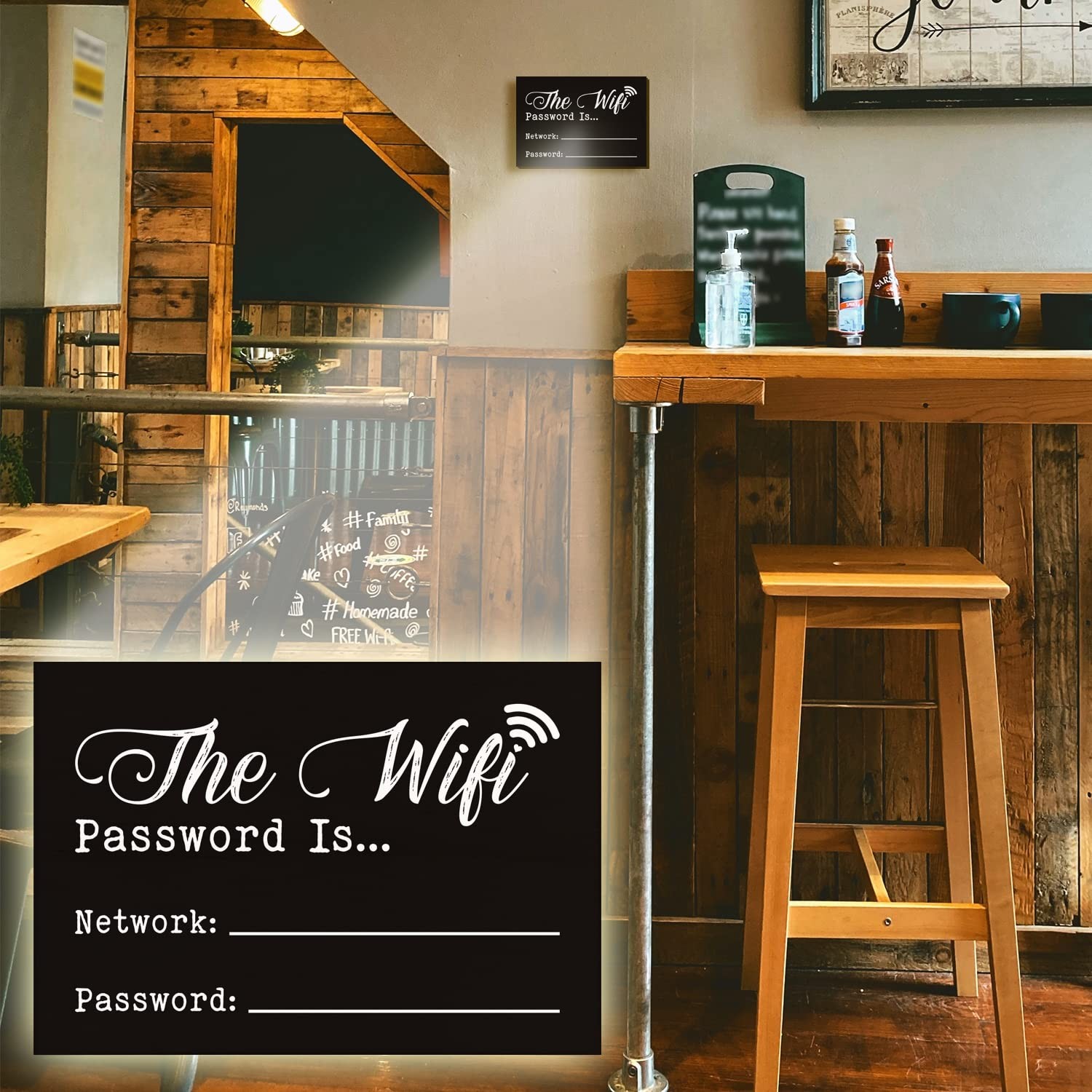 WiFi Password Sign Home Office Restaurant Wall Decor 3.55 x 5.15 PMA016