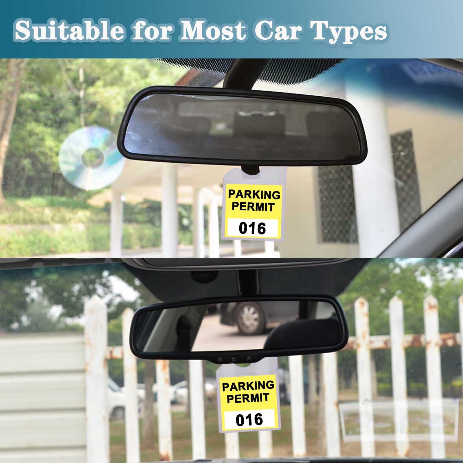 PUSNMI Clear Parking Permit Holder, Car Vertical Lot Pass Rear 5 PCS