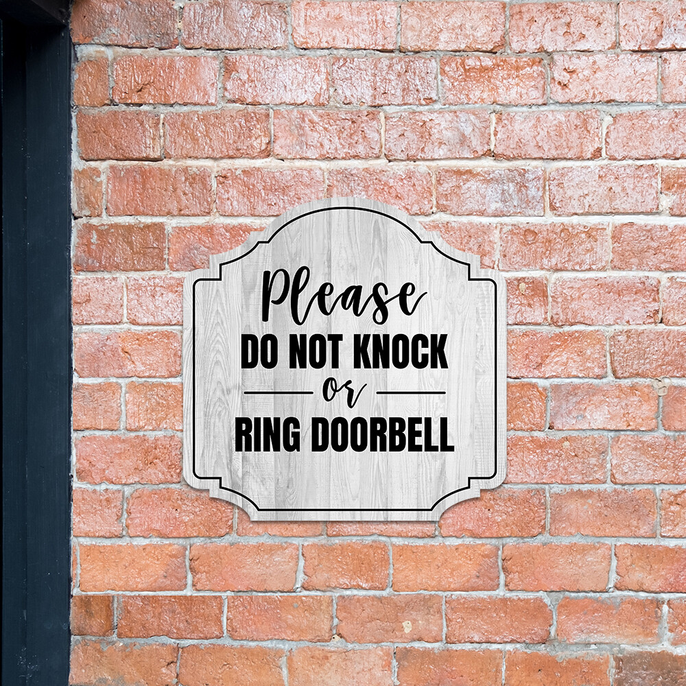 Heritage Plus Please Do Not Knock Or Ring Doorbell Wall or Door Sign