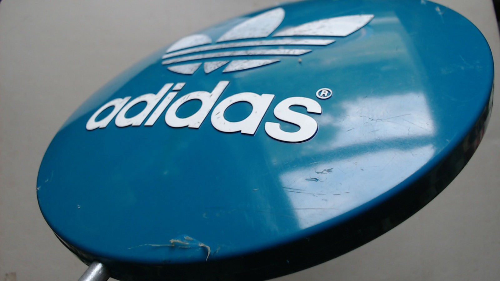 ADIDAS Originals Vintage Lollipop Sign Display Standup BLUE/TEAL