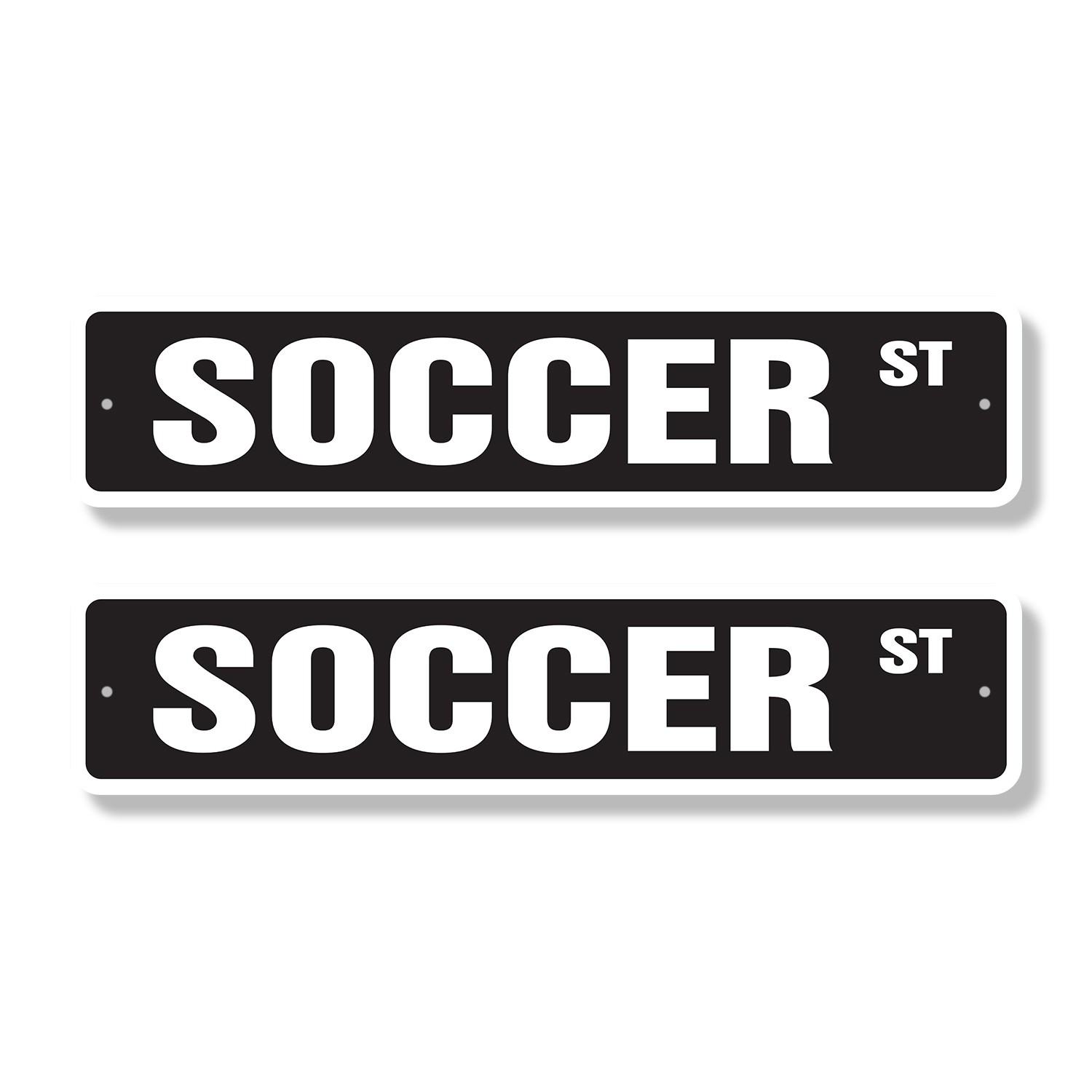 SOCCER Street Sign (2 Pack) Metal Road Sign soccer team player ball signs