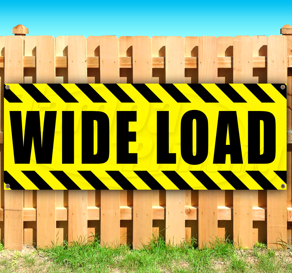 WIDE LOAD Advertising Vinyl Banner Flag Sign Many Sizes Available USA