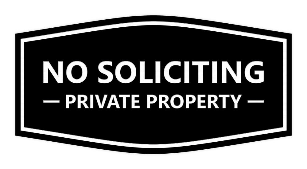 Fancy No Soliciting Private Property Sign