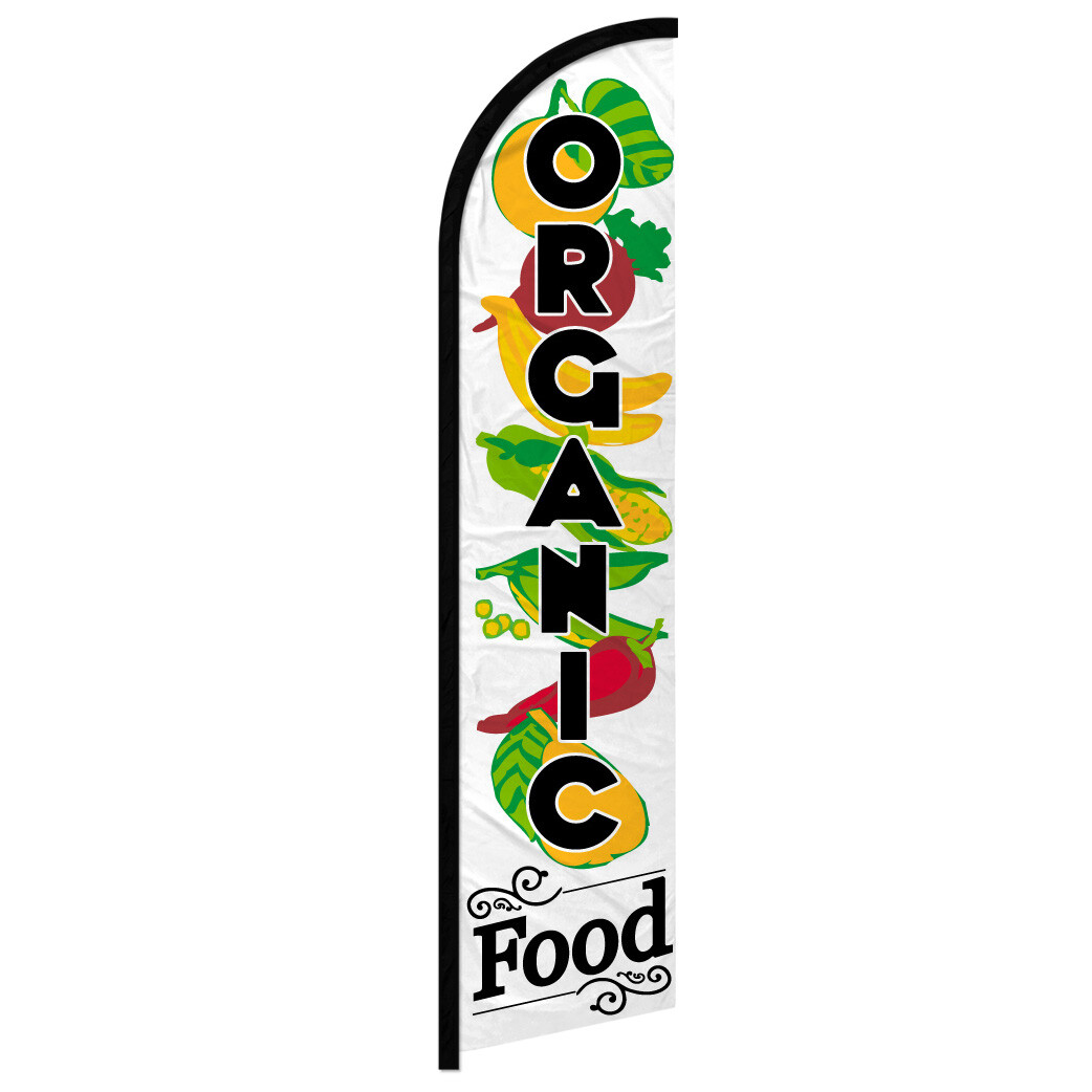 Organic Food Windless Advertising Swooper Flag Farmer’s Market