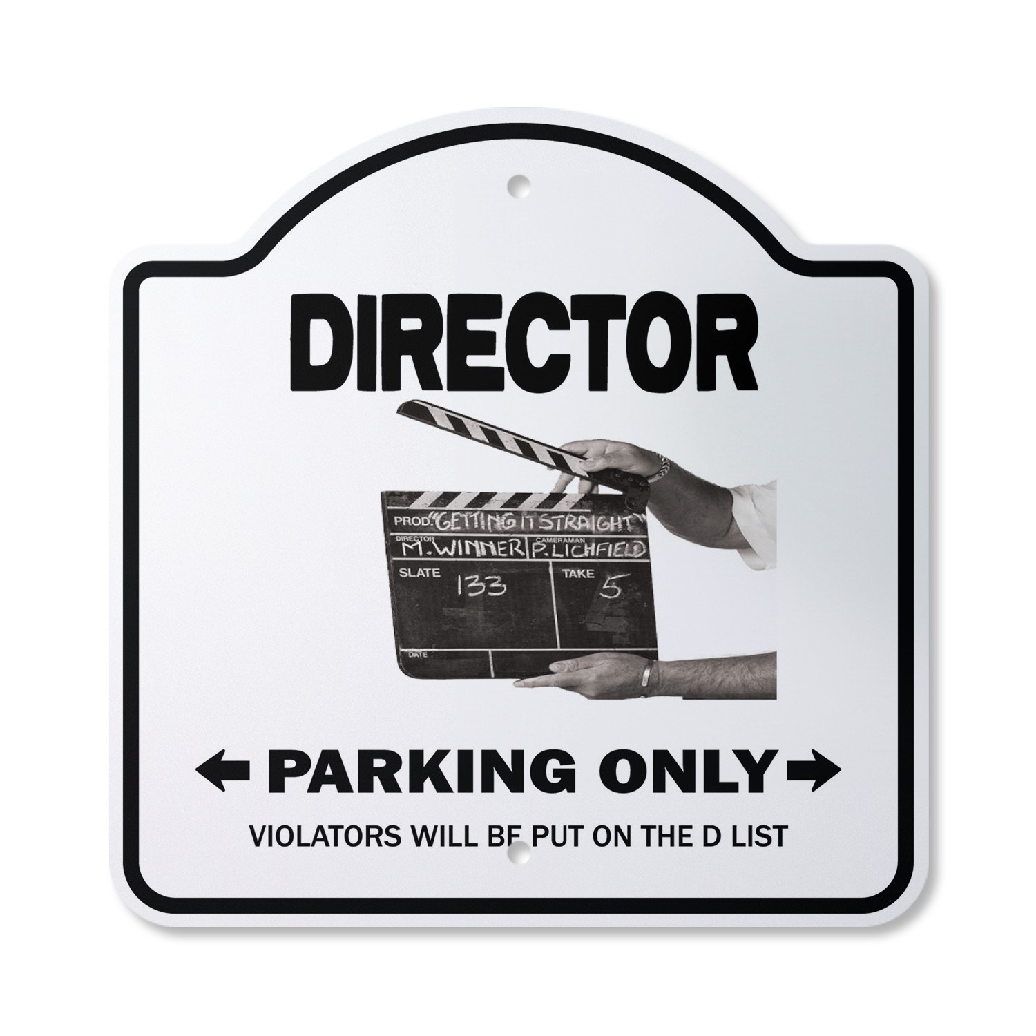 Director Plastic Sign Parking Tv Company Movie Film UCLA Picture