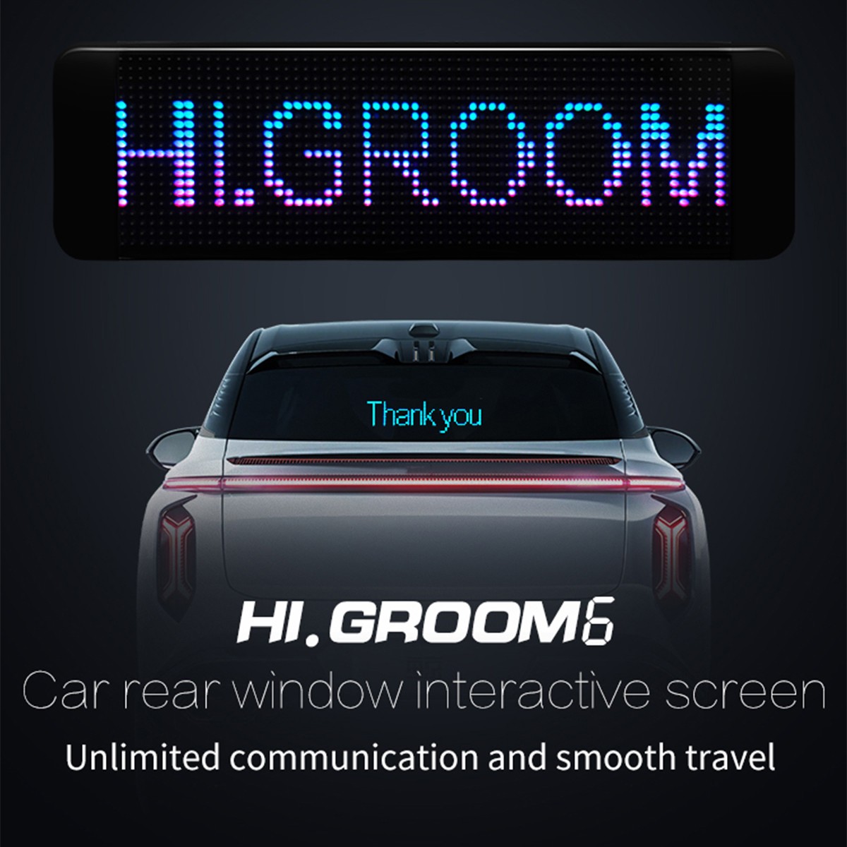 Programmable Window Display LED Light Screen Signal Car/ Home/ Shop DIY Voice