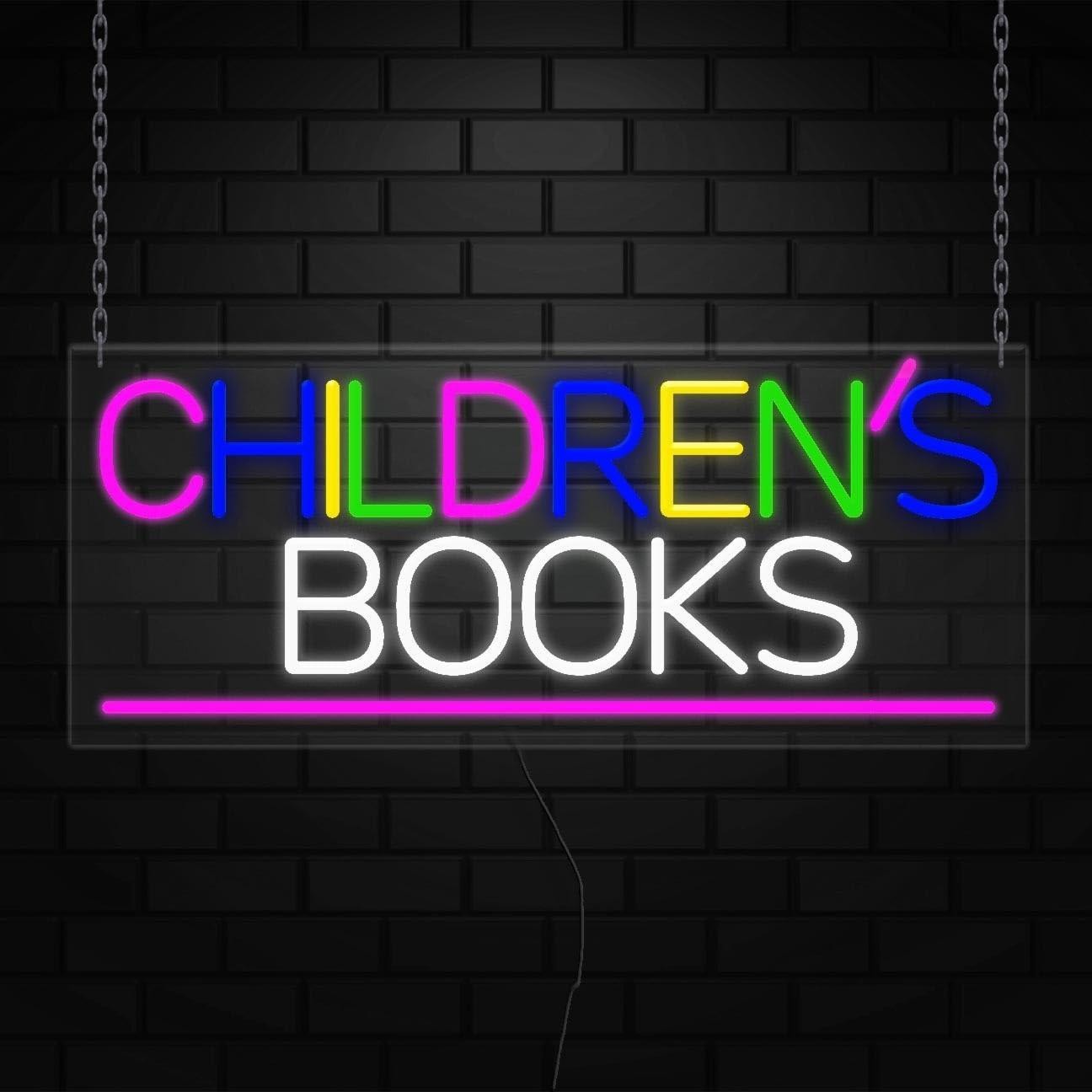 Children’s Books Sign for Retail Displays | LED Flex Neon | 32″W x 13″H x 1″D