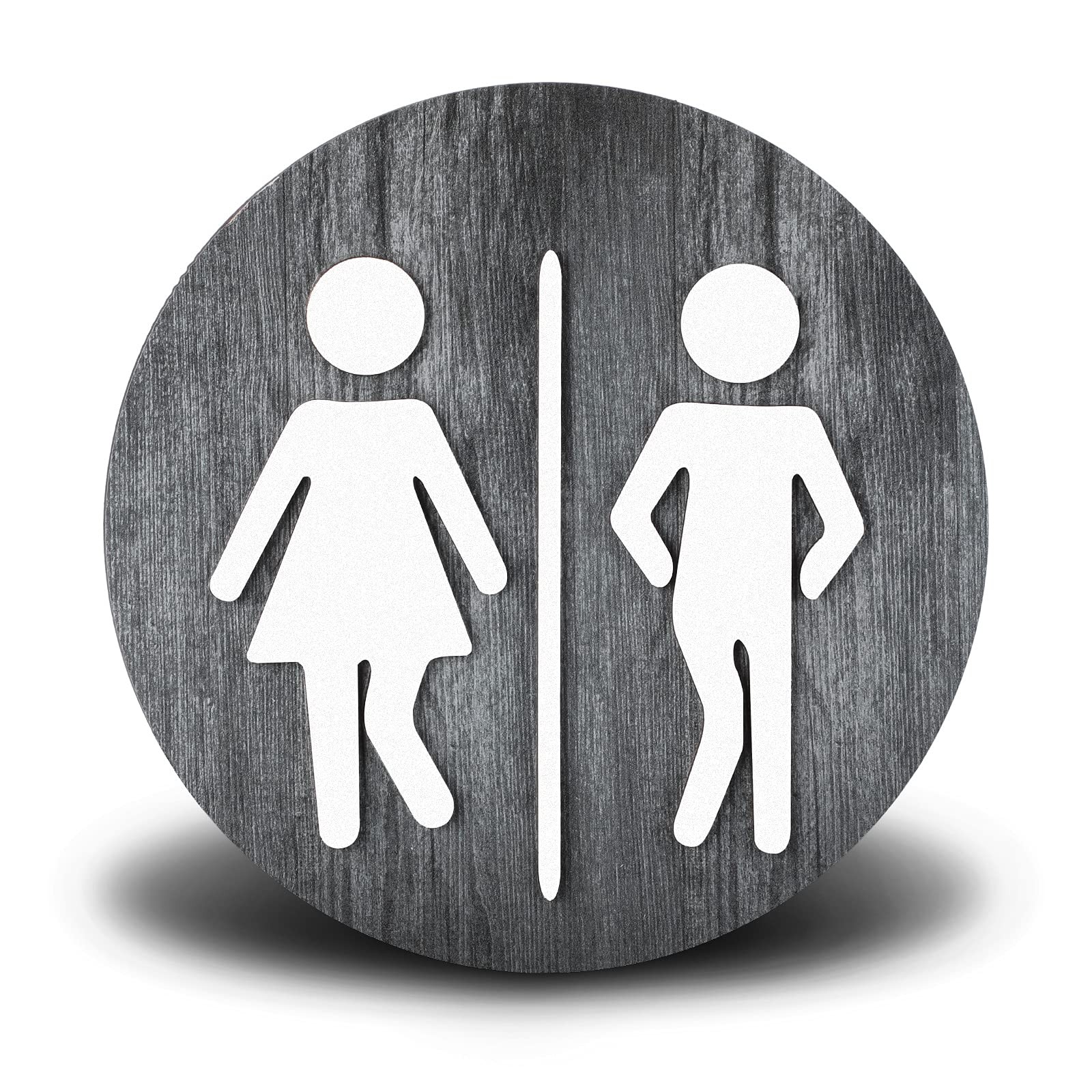 Wooden Bathroom Sign Unisex Restroom Rustic Men’S and Women’S Toilet Wall Signs