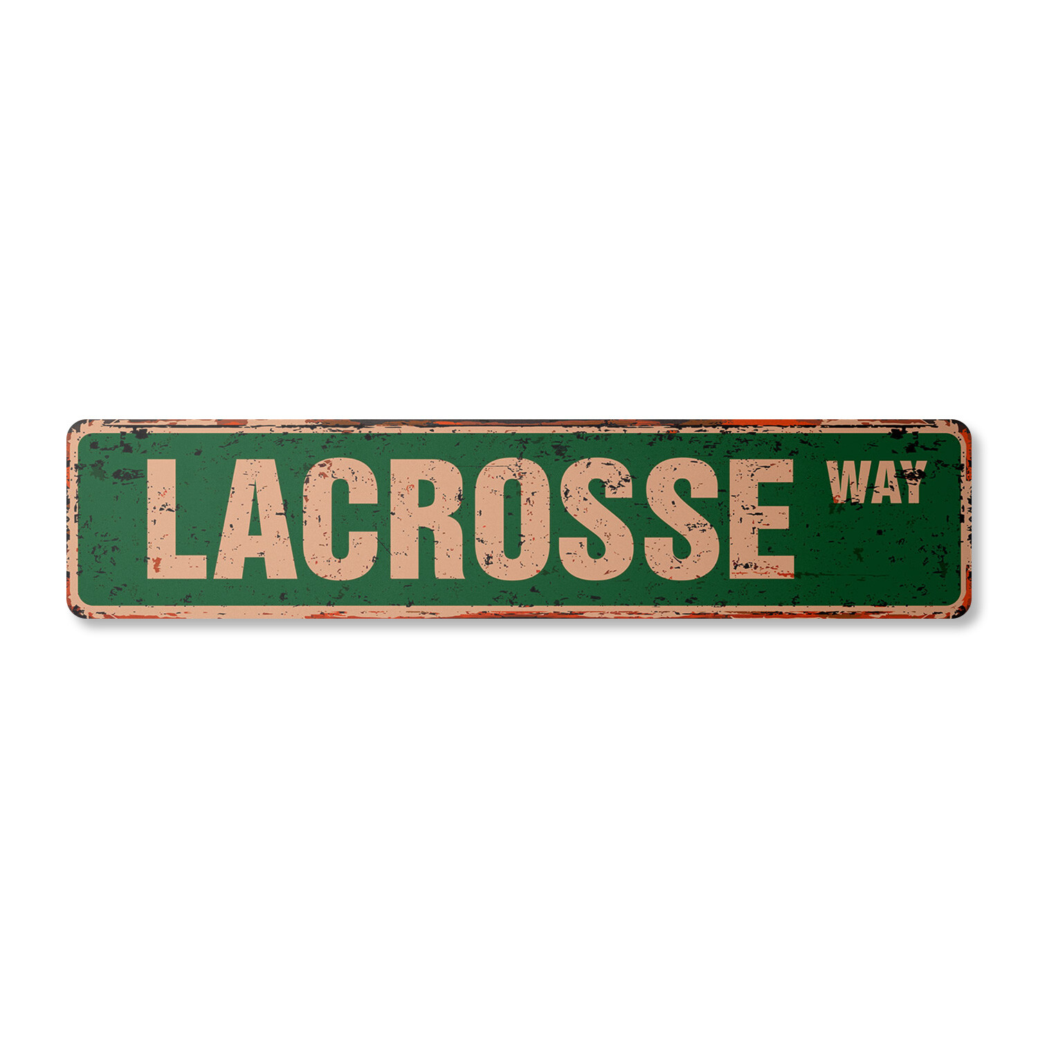 LACROSSE Vintage Street Sign Metal Plastic sport high school ball team