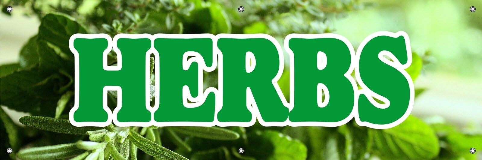 Herbs | Vinyl Banner w/ Grommets | 3’H x 9’W