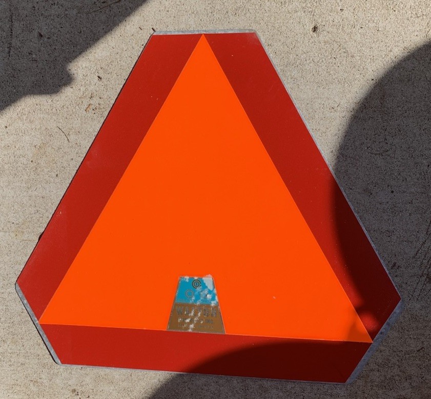 Reflective Slow Moving Vehicle Safety Triangle Sign for Golf Carts and Tractors