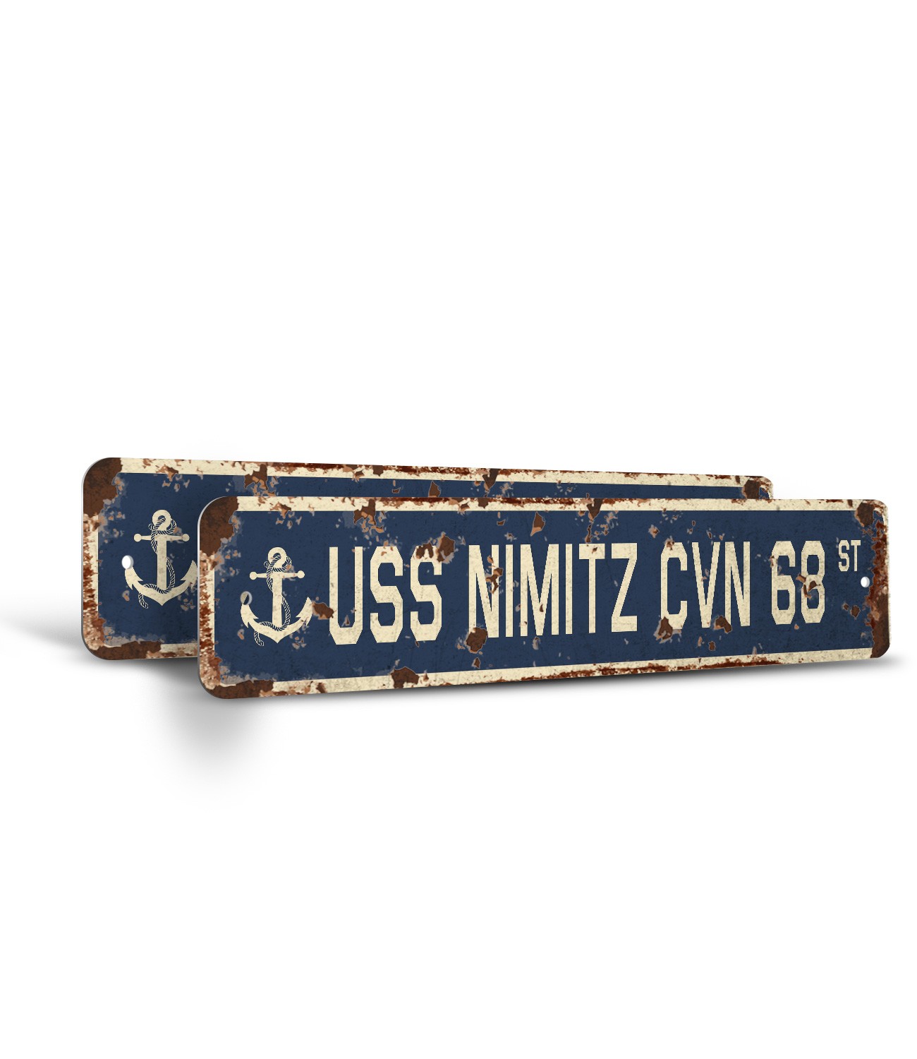 USS NIMITZ CVN 68 Vintage Style Street Sign us navy ship veteran sailor gift