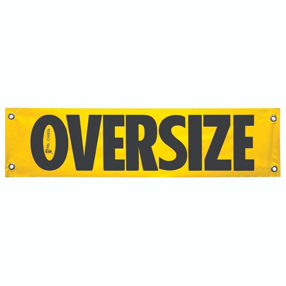 Oversize Transport Warning Banner 12″ X 48″ Vinyl with Metal Rings CV110AK