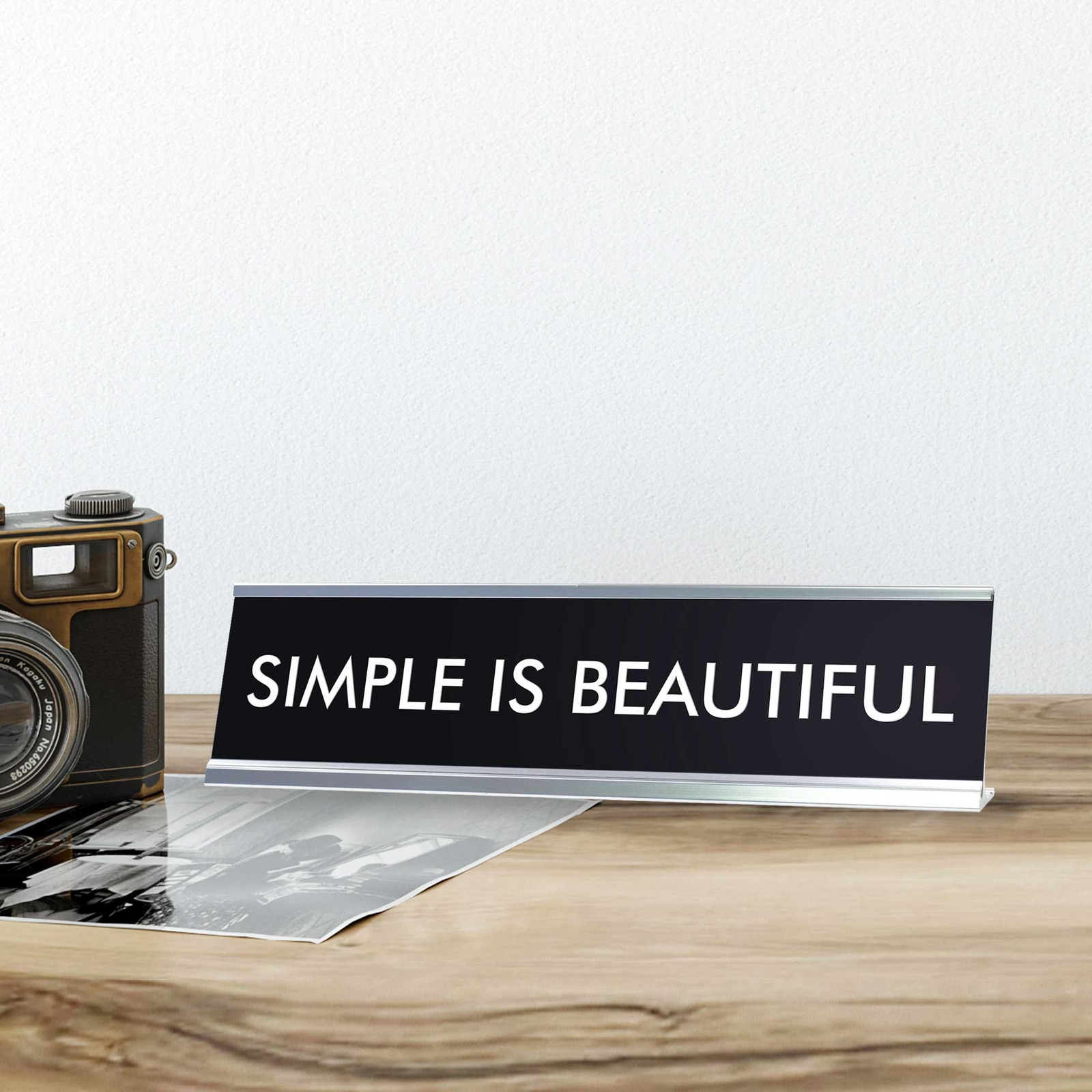 SIMPLE IS BEAUTIFUL Novelty Desk Sign
