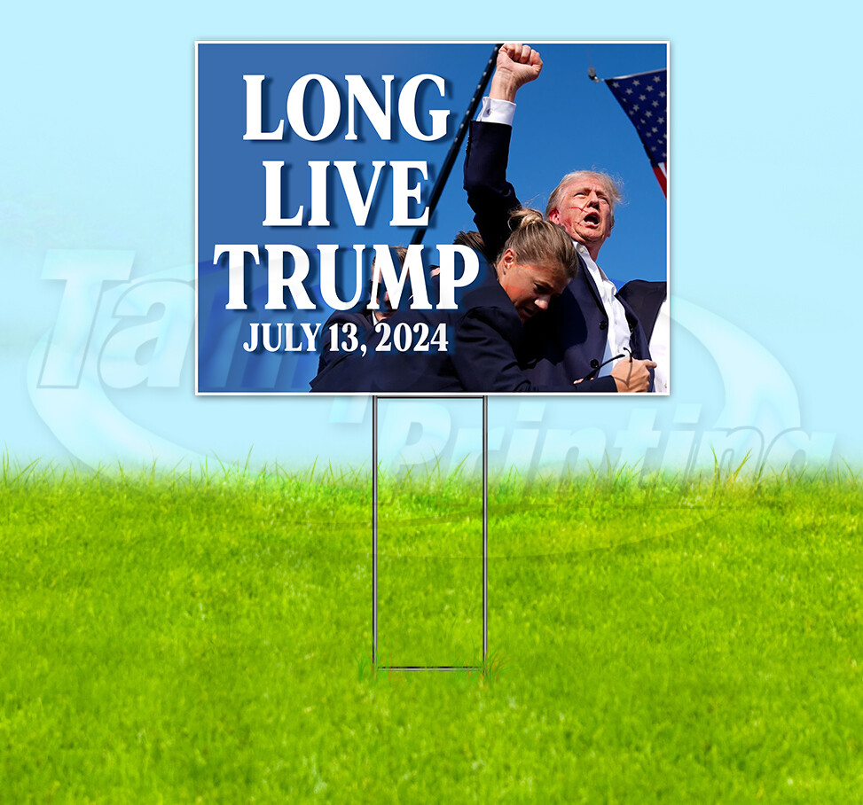 LONG LIVE TRUMP 2024 MAGA 18×24 Yard Sign Snipe Election YS00109