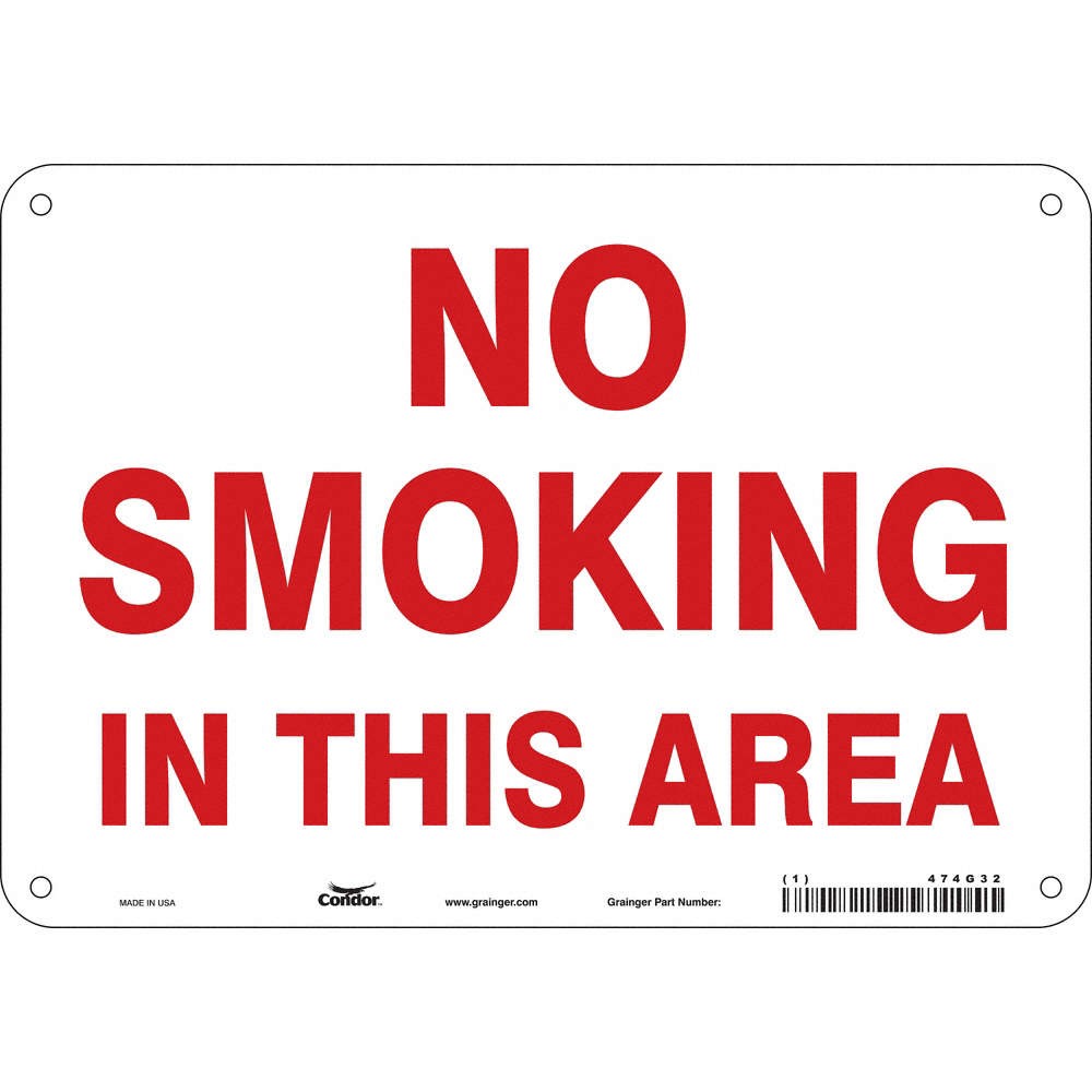 CONDOR 474G32 Safety Sign,7 in H x 10 in W,Aluminum 474G32