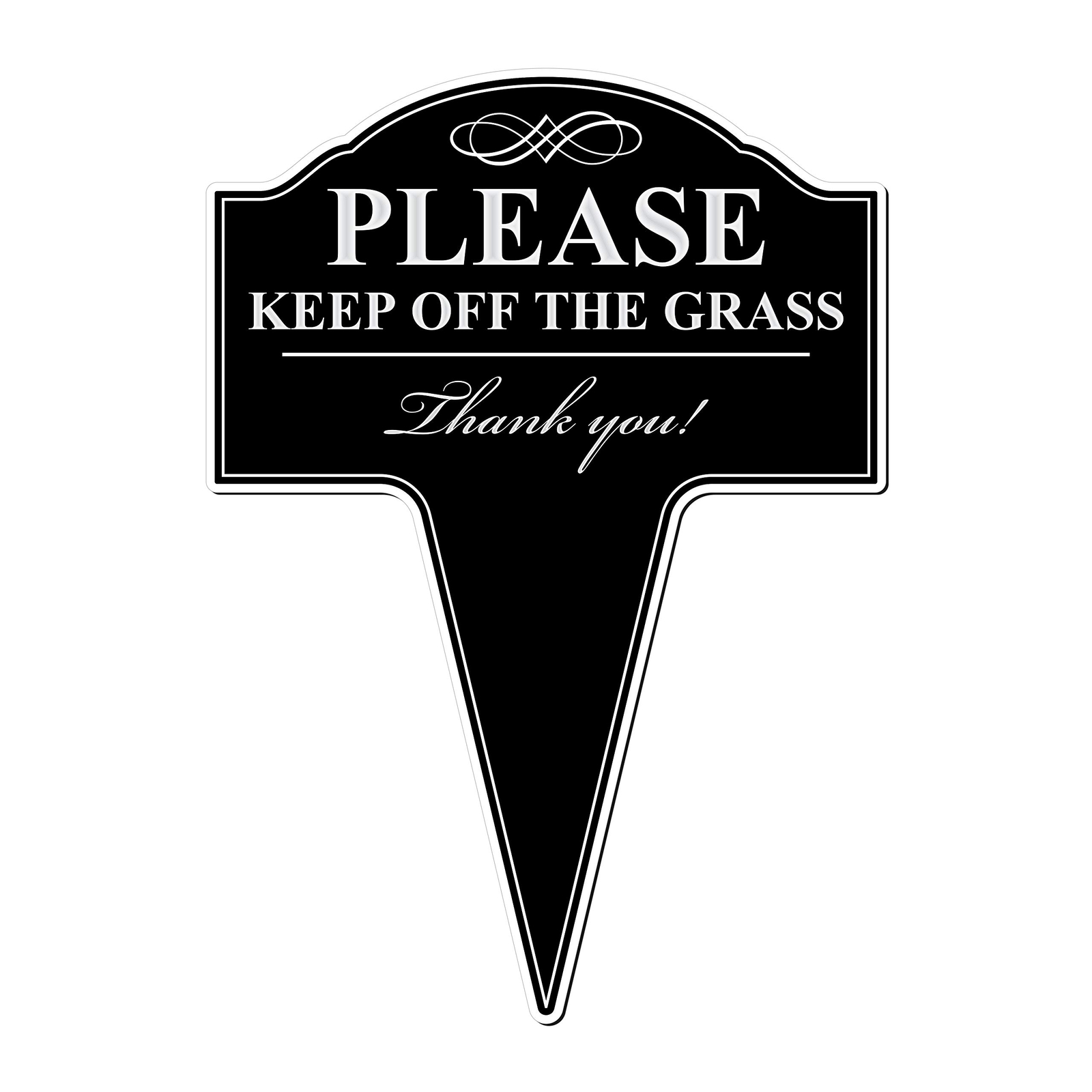 10×14 Inch Please Keep Off Grass Sign with Stakes for Yard Lawn Outdoor
