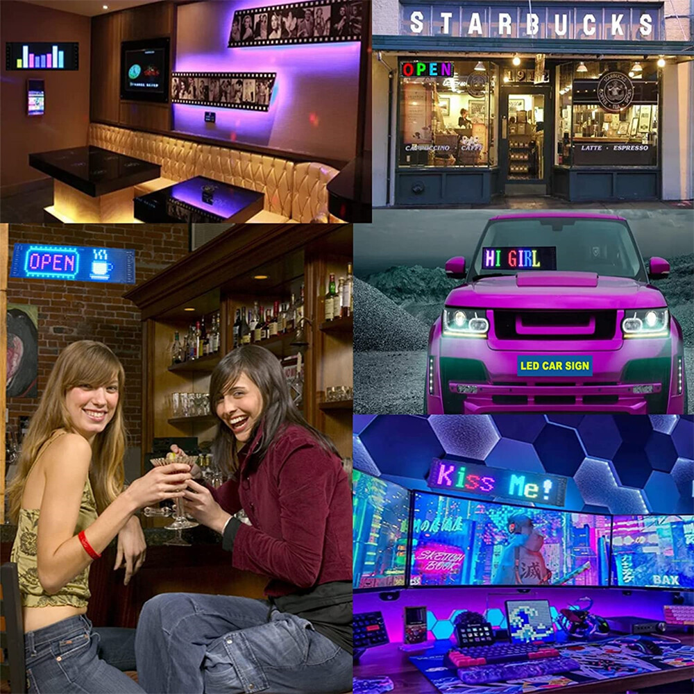 Scrolling Led Sign, Led Indicator Light, Wedding Party Matrix Panel App Controls