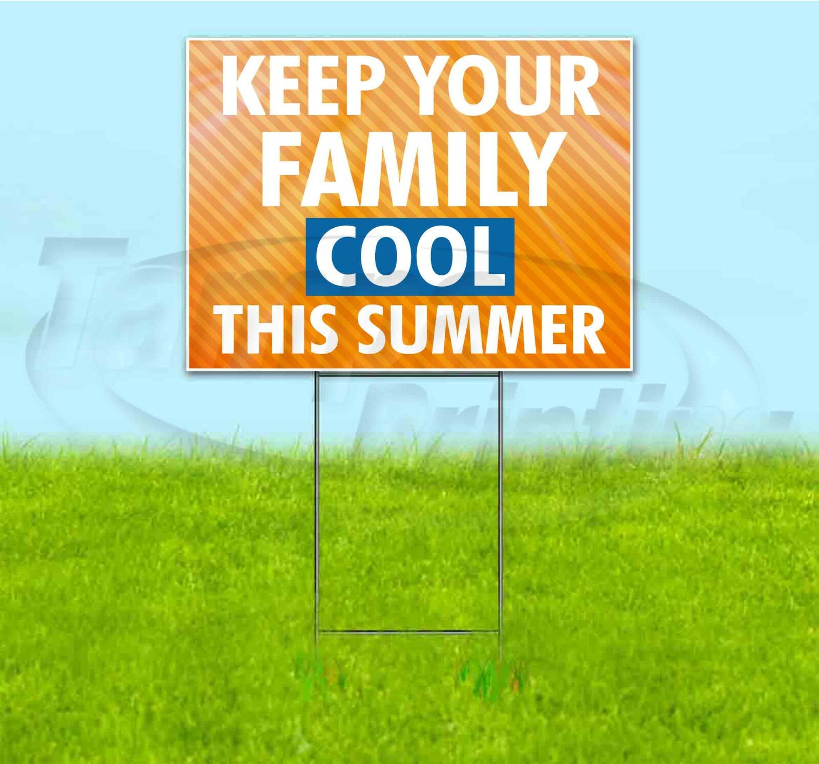 HEATING AND A/C SERVICES 18×24 Yard Sign WITH STAKE Corrugated Bandit USA HVAC