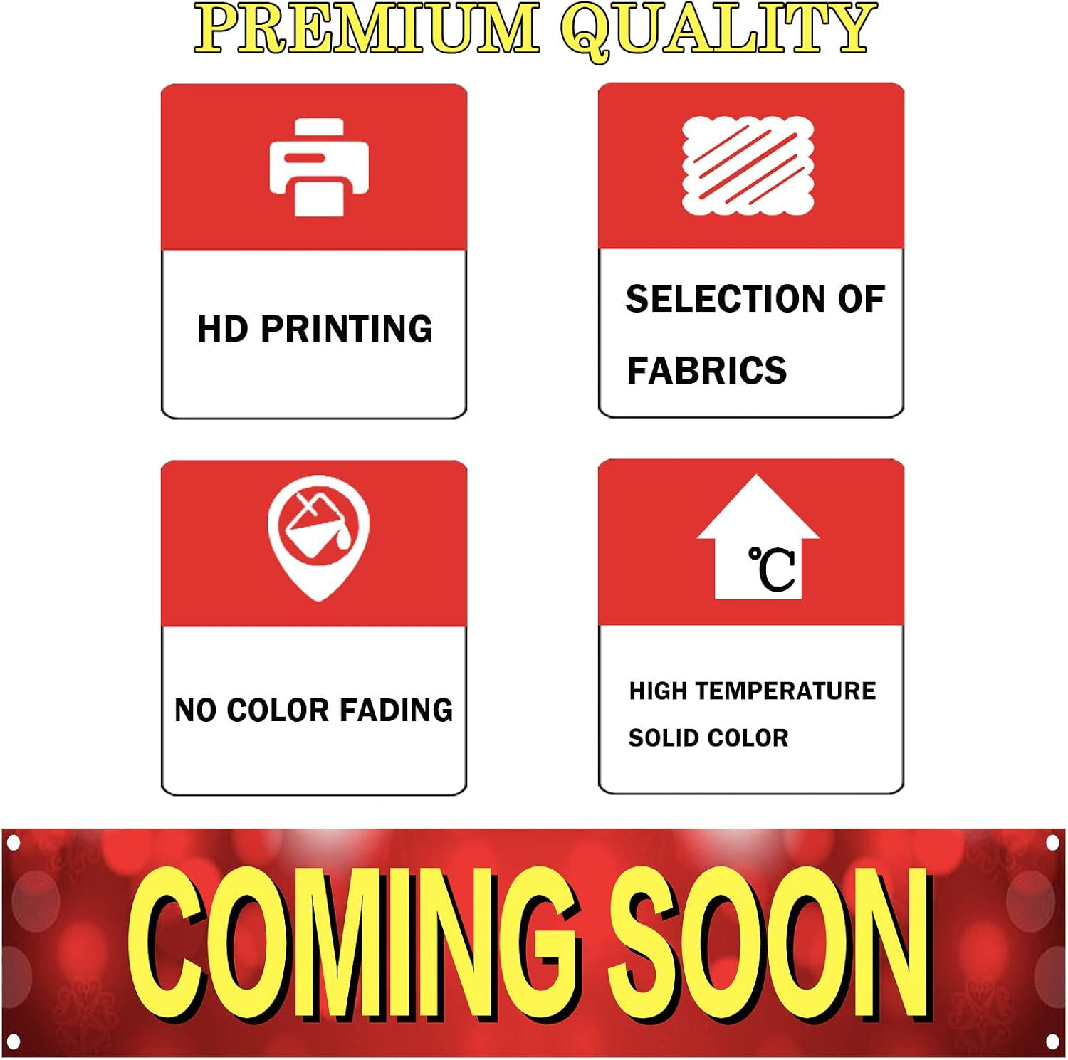 Coming Soon Banner, Coming Soon Large Sign,Outdoor Indoor Store Signs, Shop, Sto