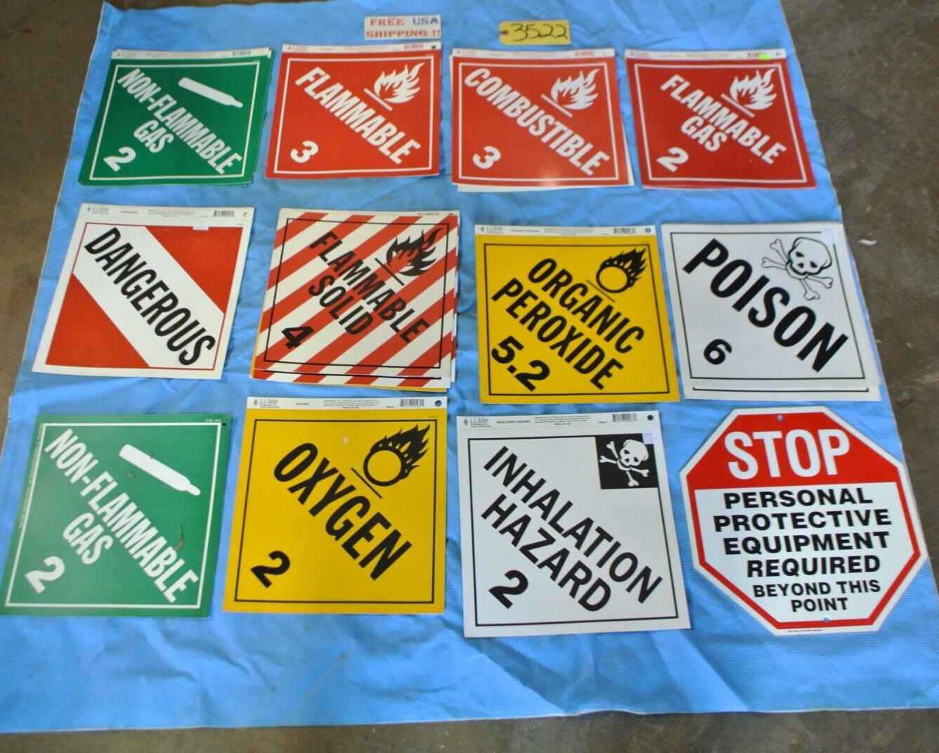 Apr 60 pcs of Hazardous & Safety Signs 20 pcs. Aluminum Stop/Personal Protection
