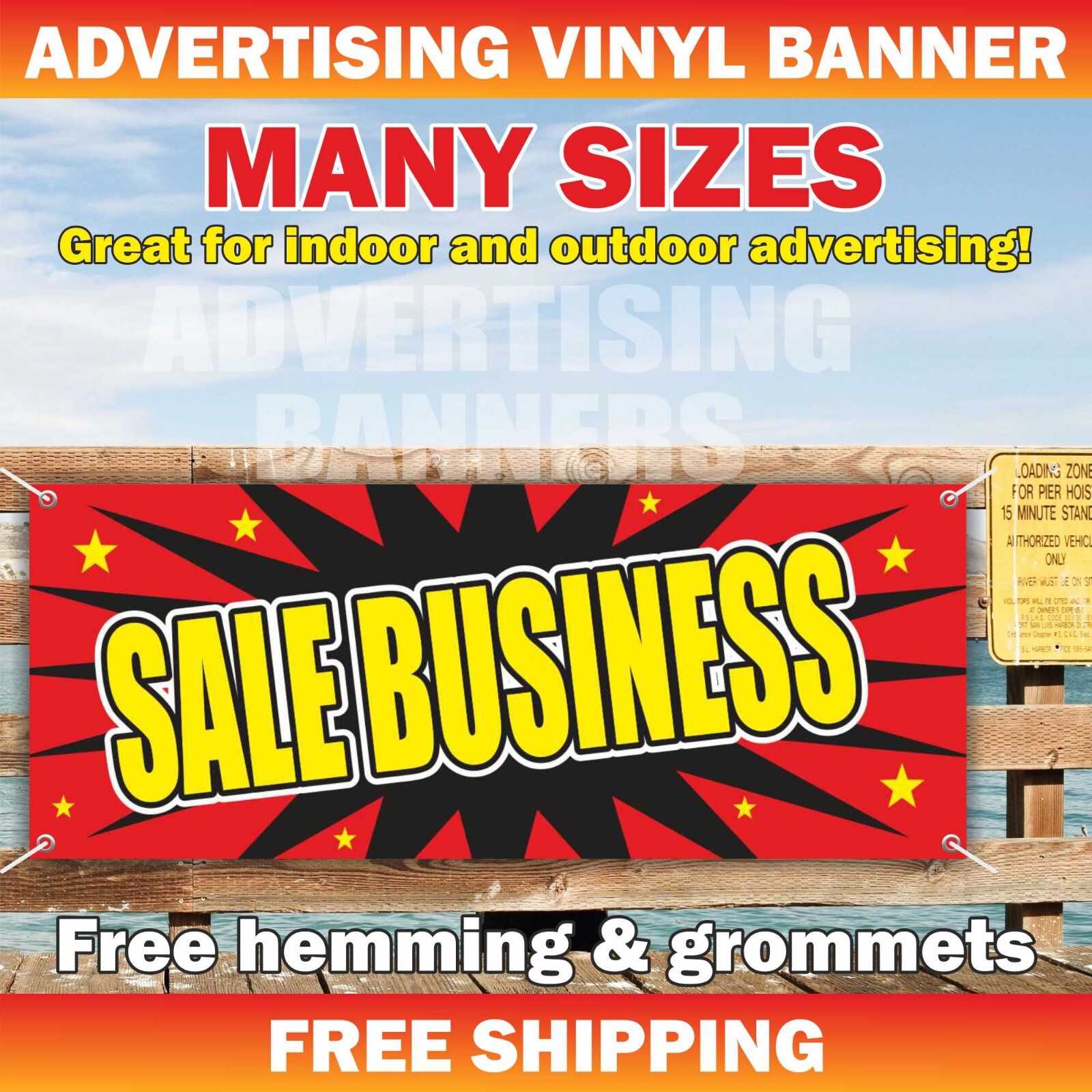 SALE BUSINESS Advertising Banner Vinyl Mesh Sign GOING OUT OF BUSINESS SALE