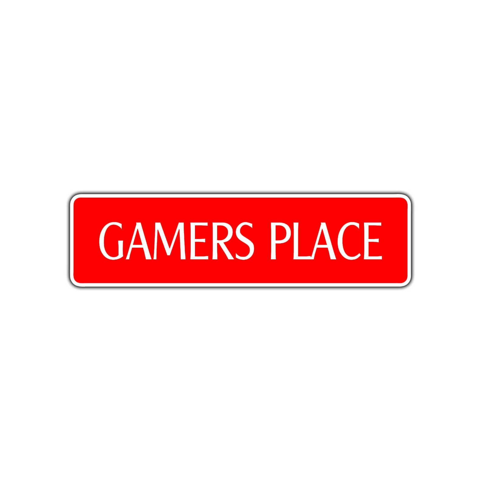 Gamers Place Metal Novelty Street Sign Video Game Controller Gaming Zone Decor