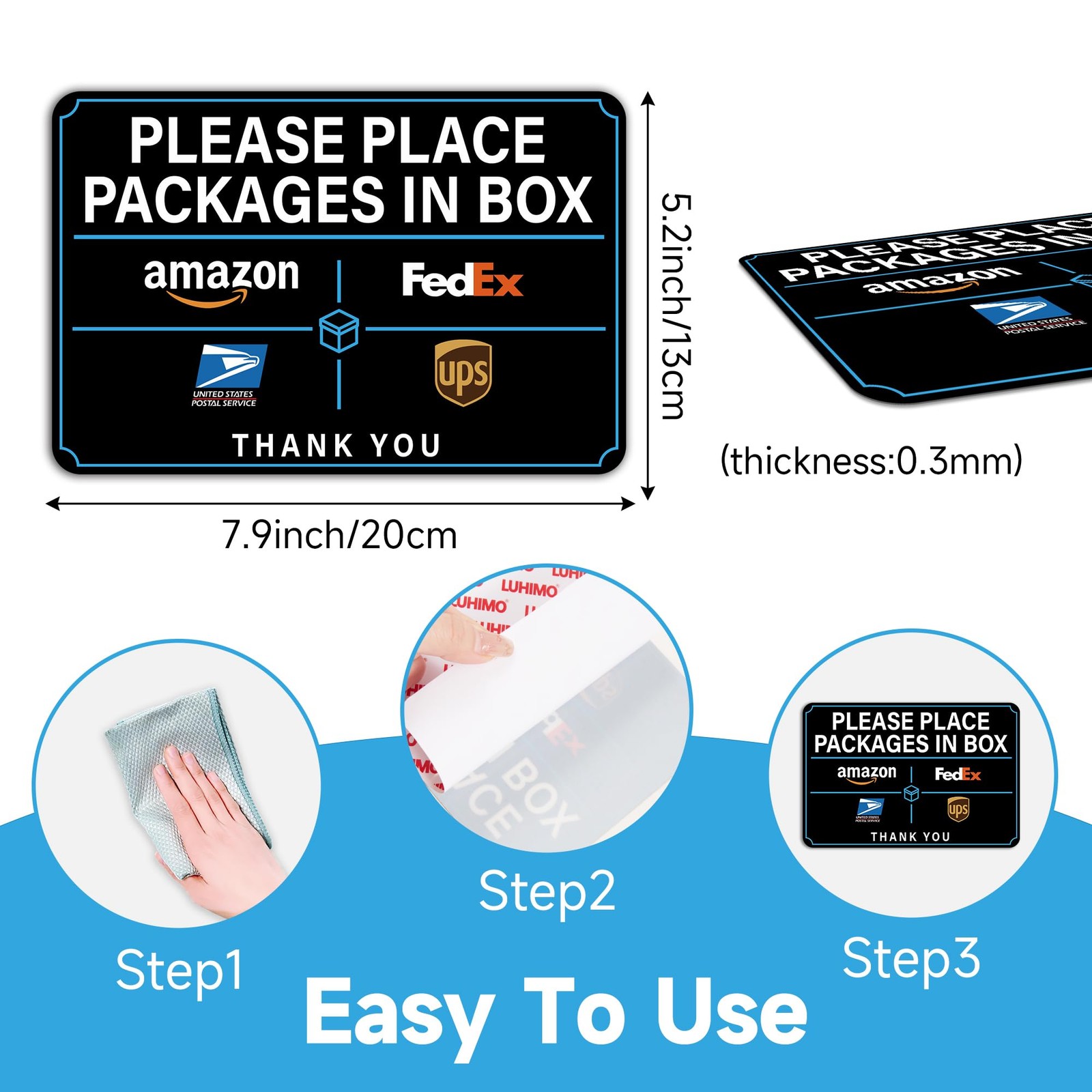 Please Leave Packages and Deliveries Here Sign，SelfAdhesive Waterproof Durabl…